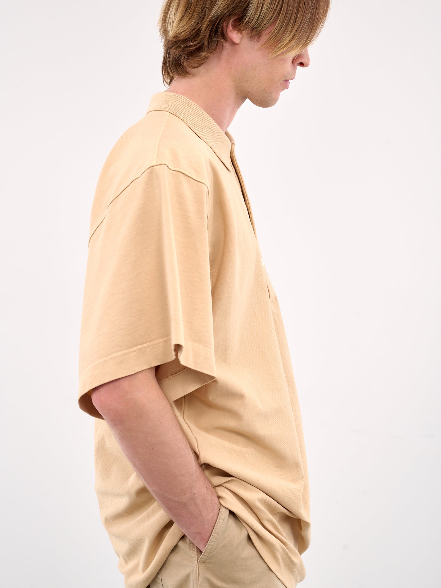 Short Sleeve Polo Shirt (HMMA70008T-NATURAL)