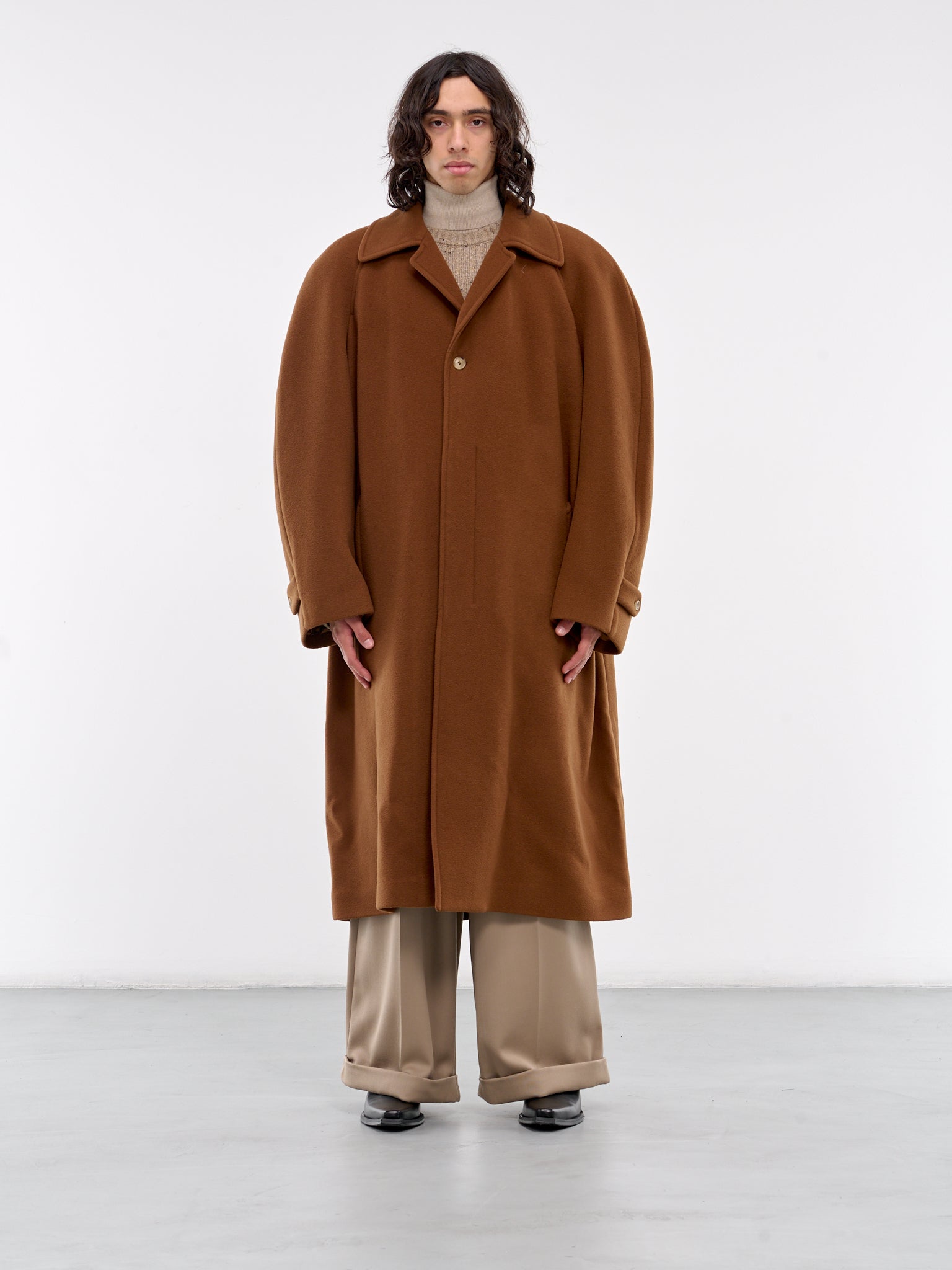 Oversized Coat (HMMZ10010C-HZ700B-DARK-BEIGE)