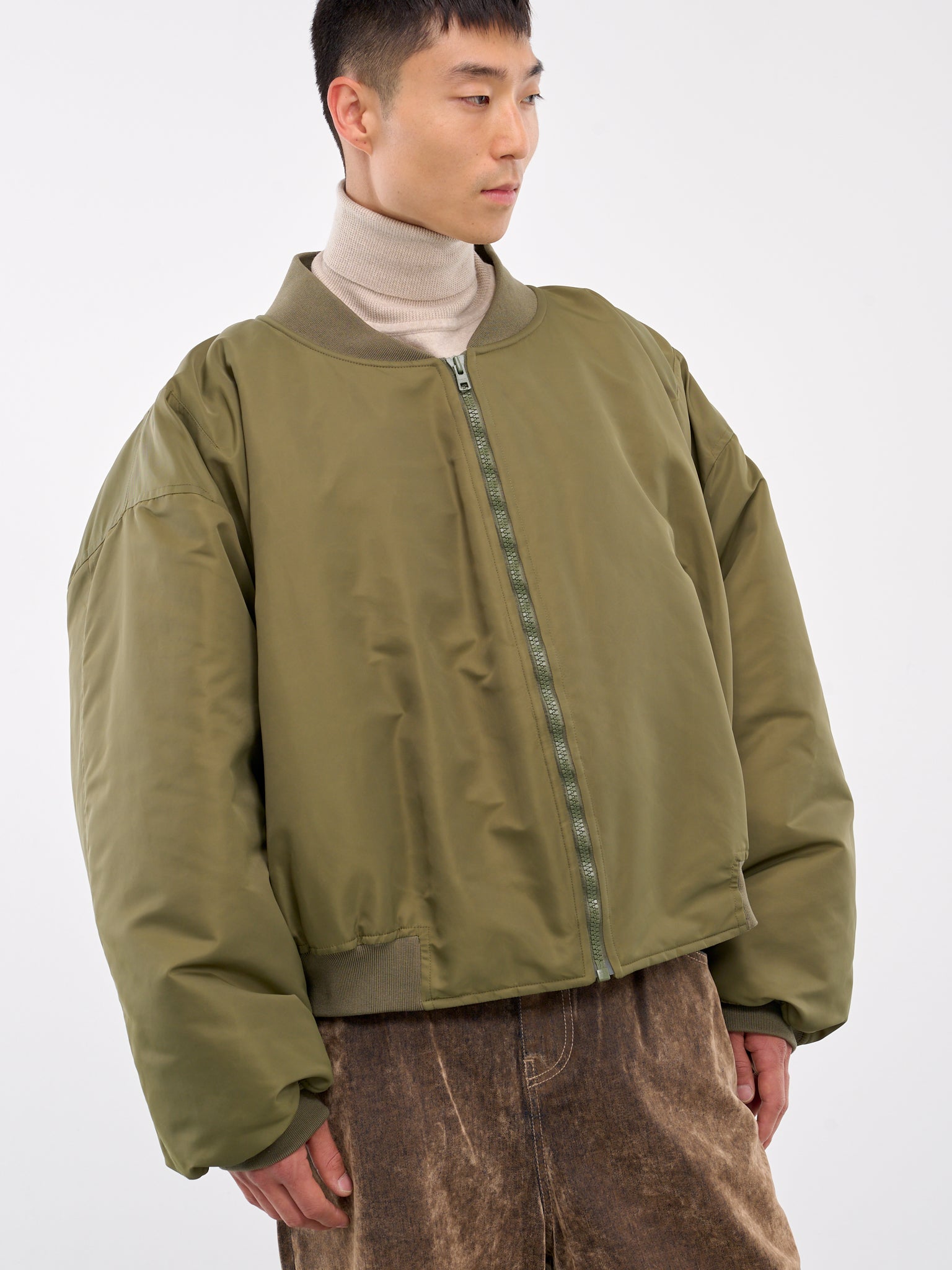 Oversized Padded Bomber Jacket (HMMZ10014A-HZ076B-GREEN)