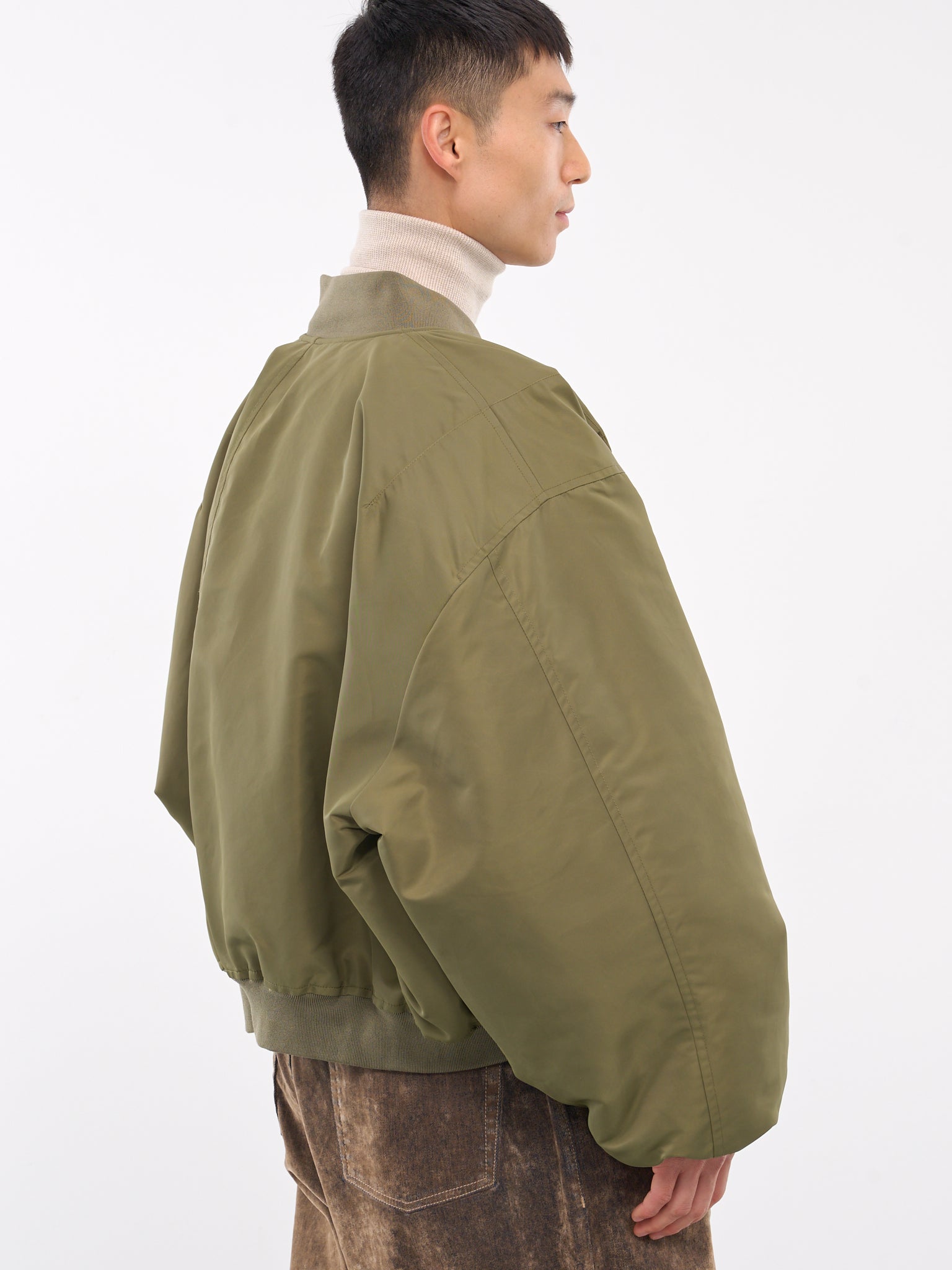 Oversized Padded Bomber Jacket (HMMZ10014A-HZ076B-GREEN)