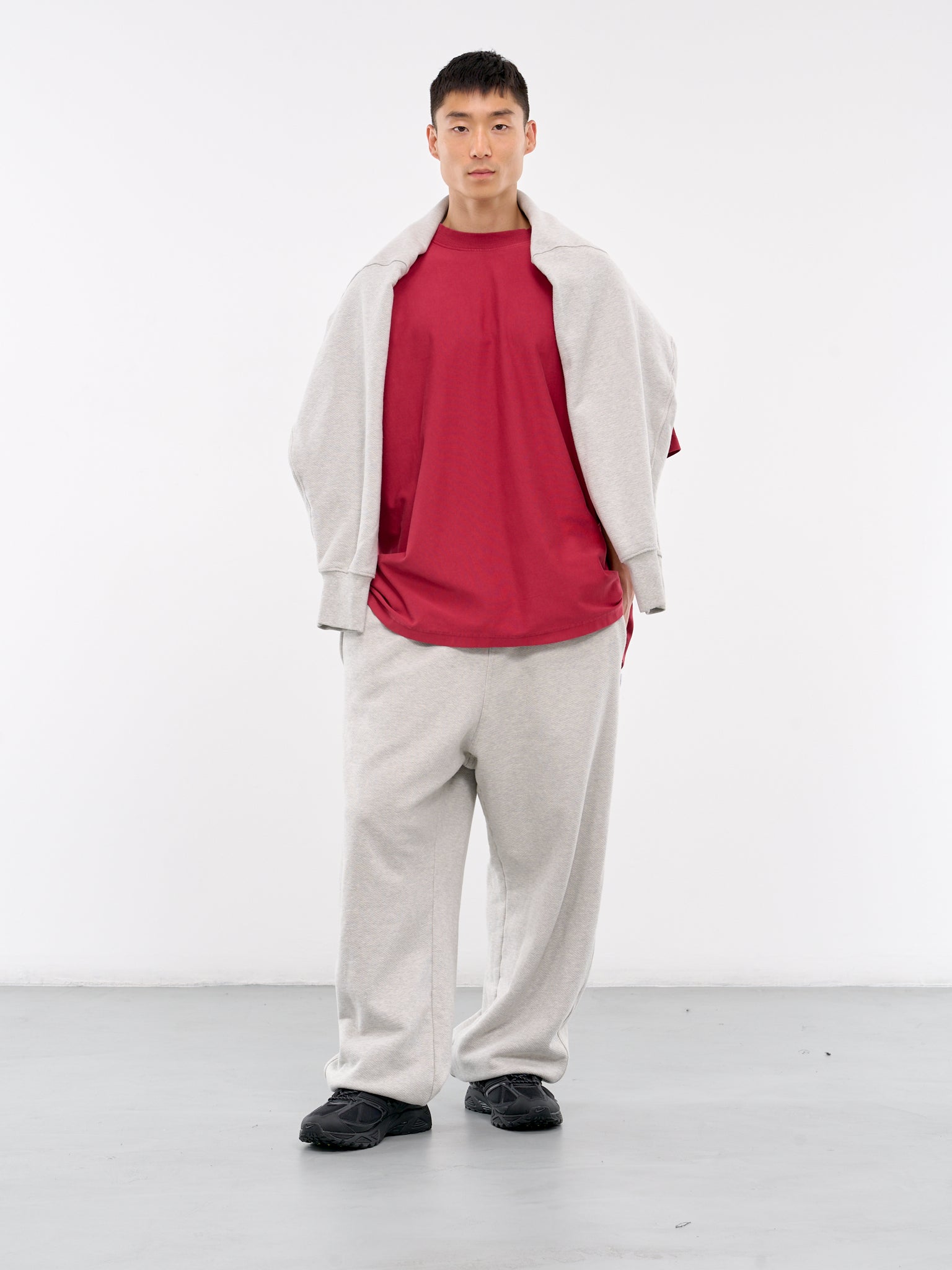 Wide Leg Sweatpants (HMMZ72008T-HZ135-MEDIUM-GREY)