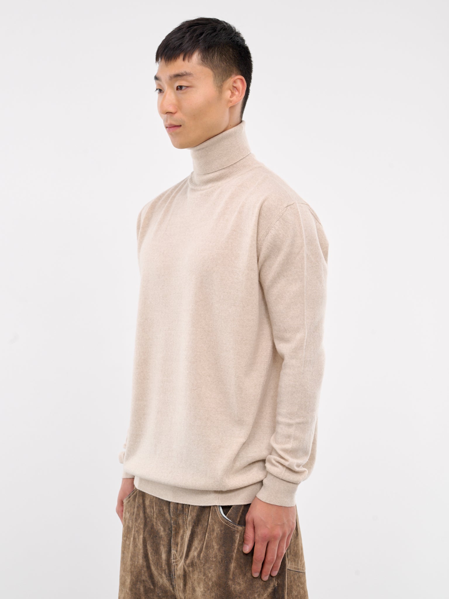 Knit Turtleneck (HMMZ75057A-HZ610-NATURAL)