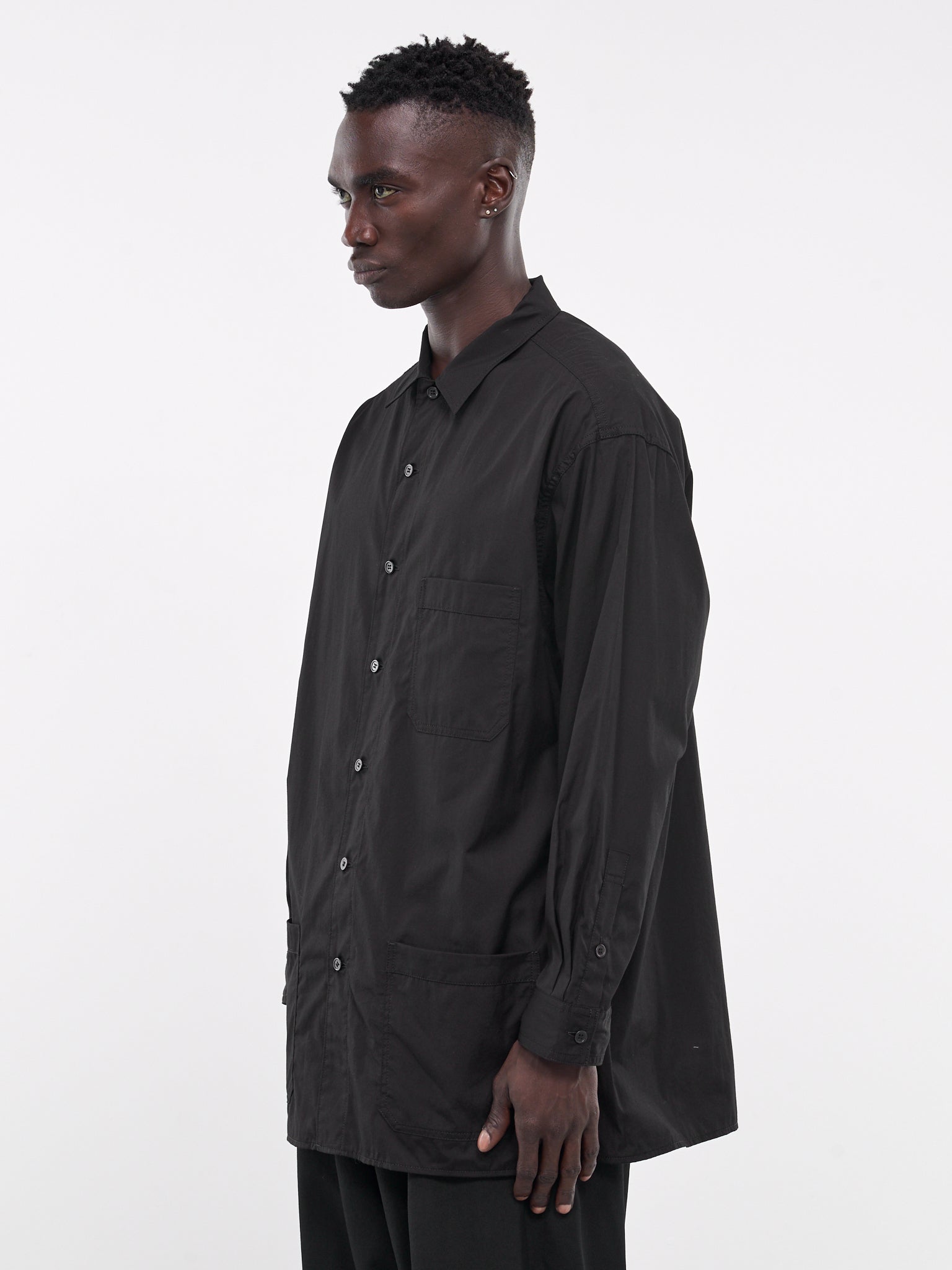 R-Chain Stitch 3-Pocket Shirt (HO-B03-001-2-BLACK)