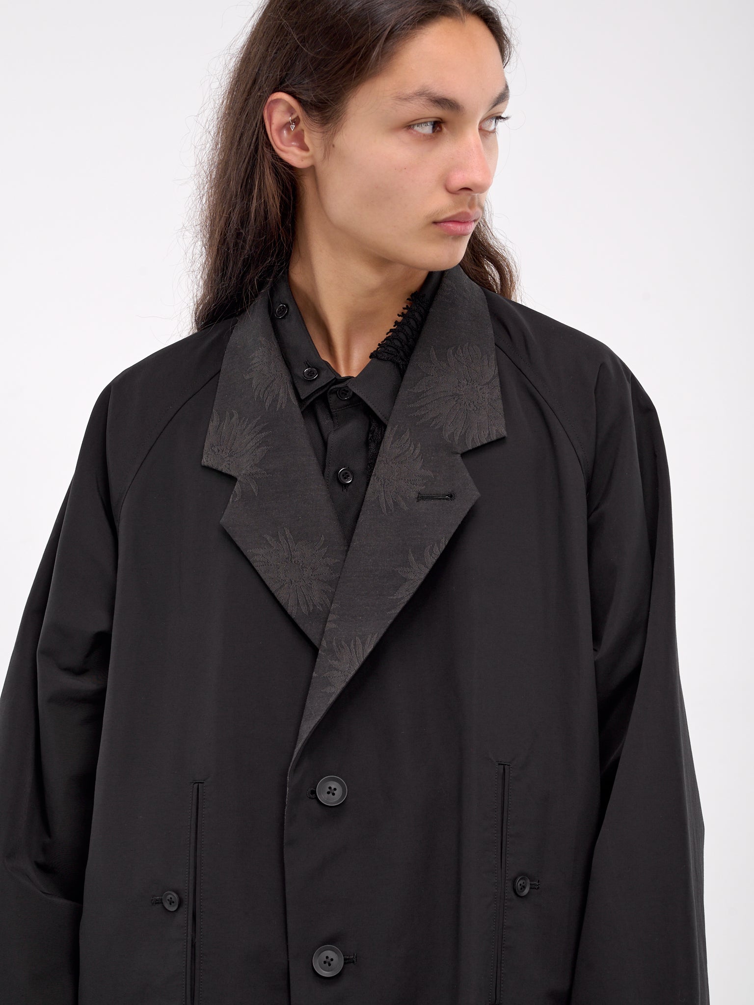 I-Lining Raglan Coat (HO-C18-601-1-BLACK)