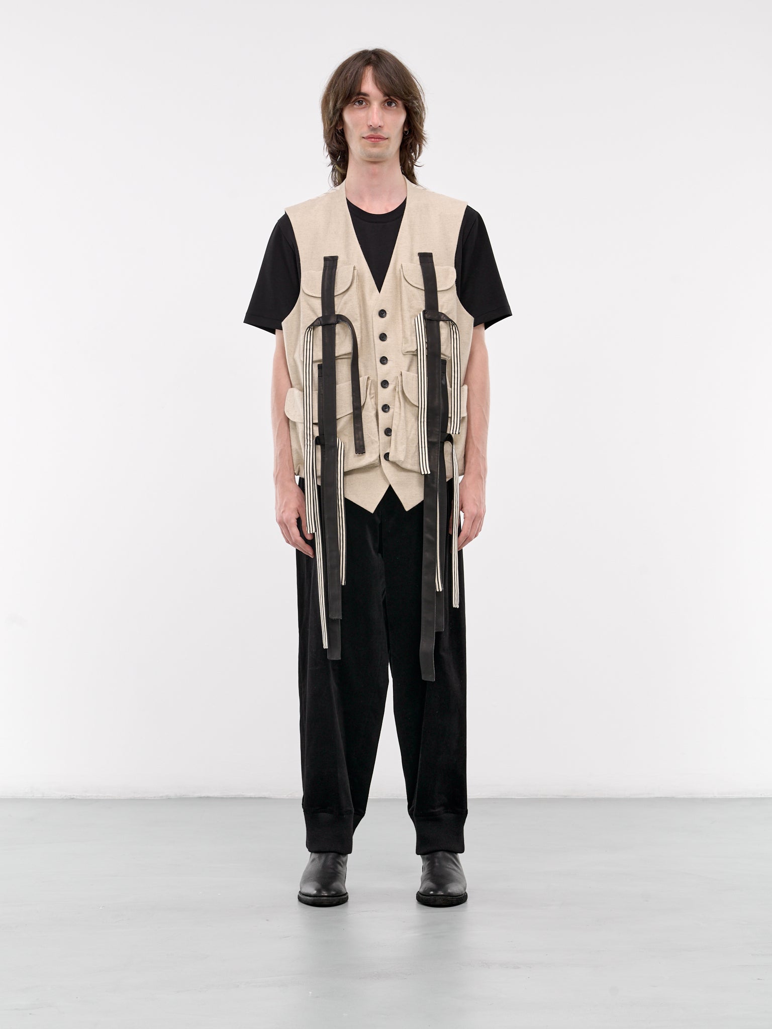 I-Long Belt Vest (HO-V16-044-1-BEIGE)