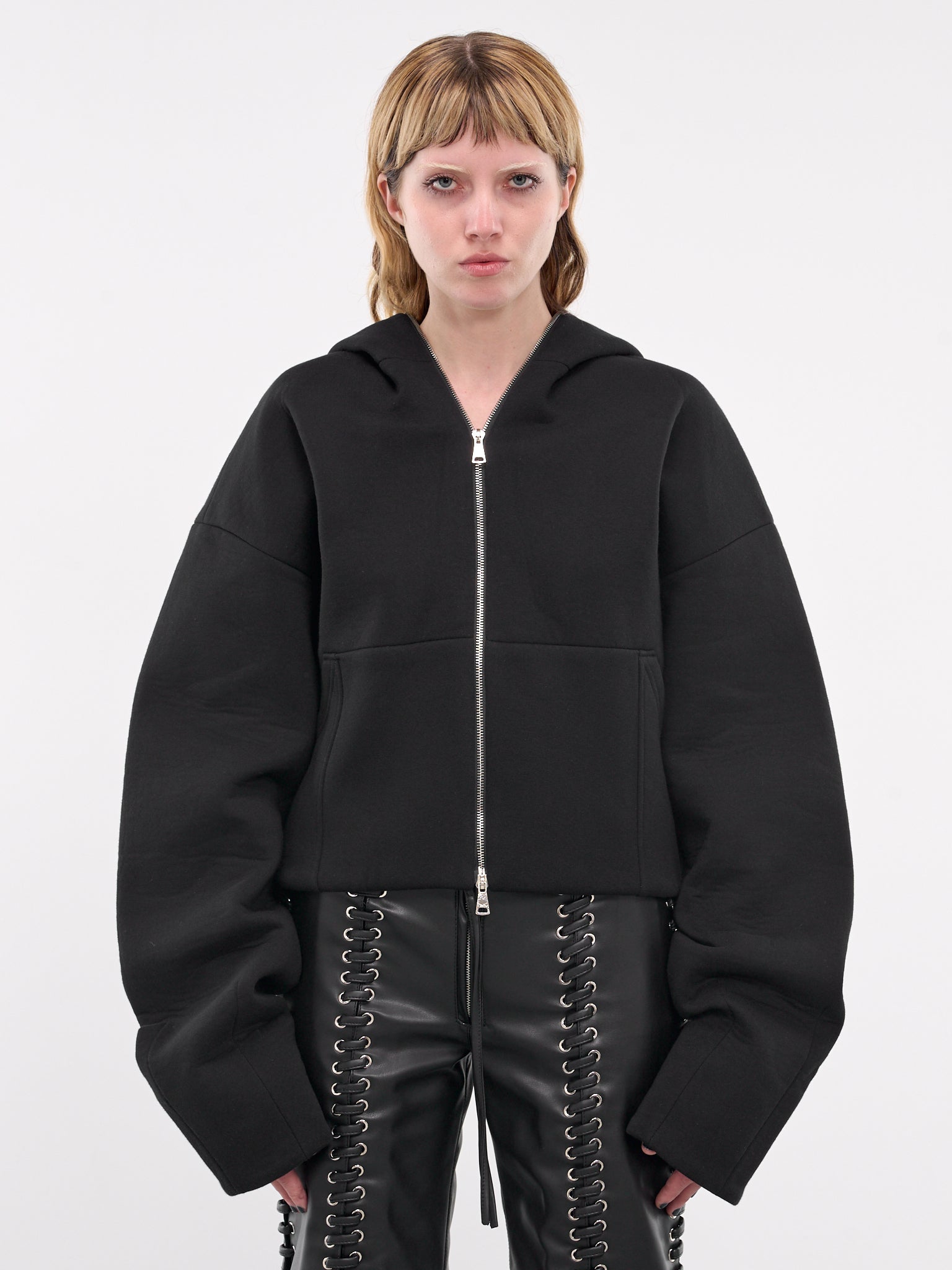 Full Zip-Up Oversized Hoodie (HO01BL-BLACK)