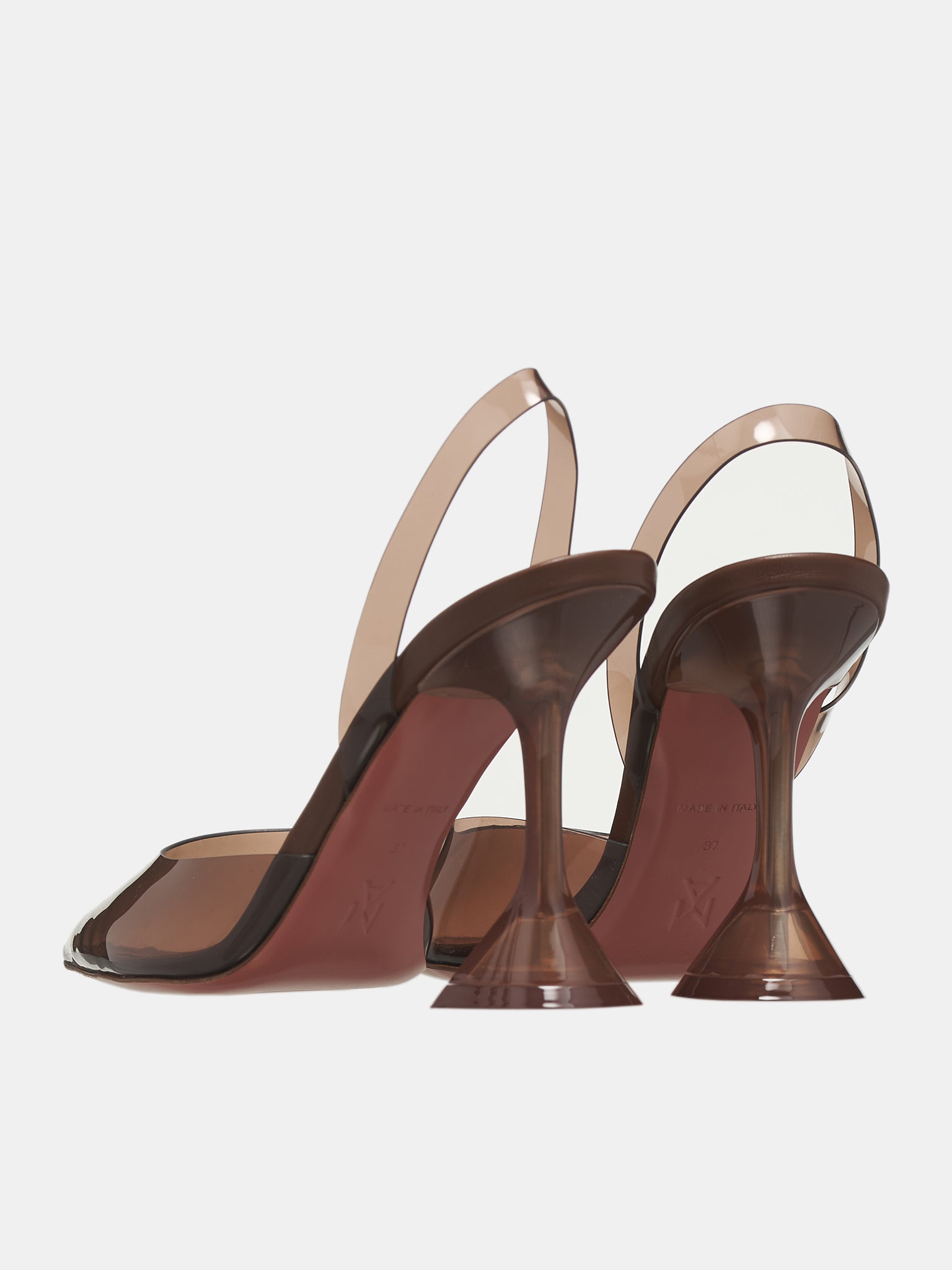 Holli Glass Slingback Heels (HOLLI-MOCHA)