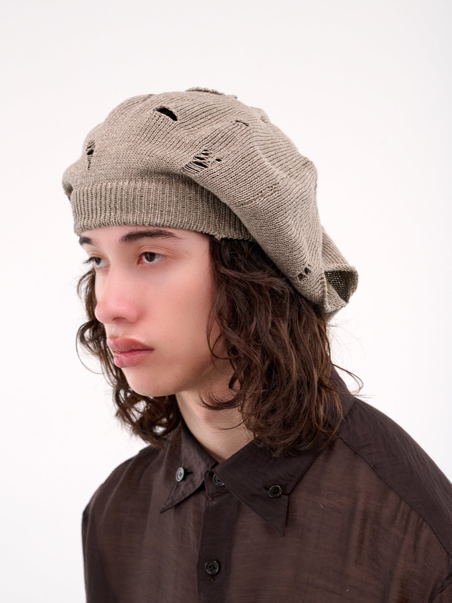 Damaged Beret (HP-H01-360-1-GREY)