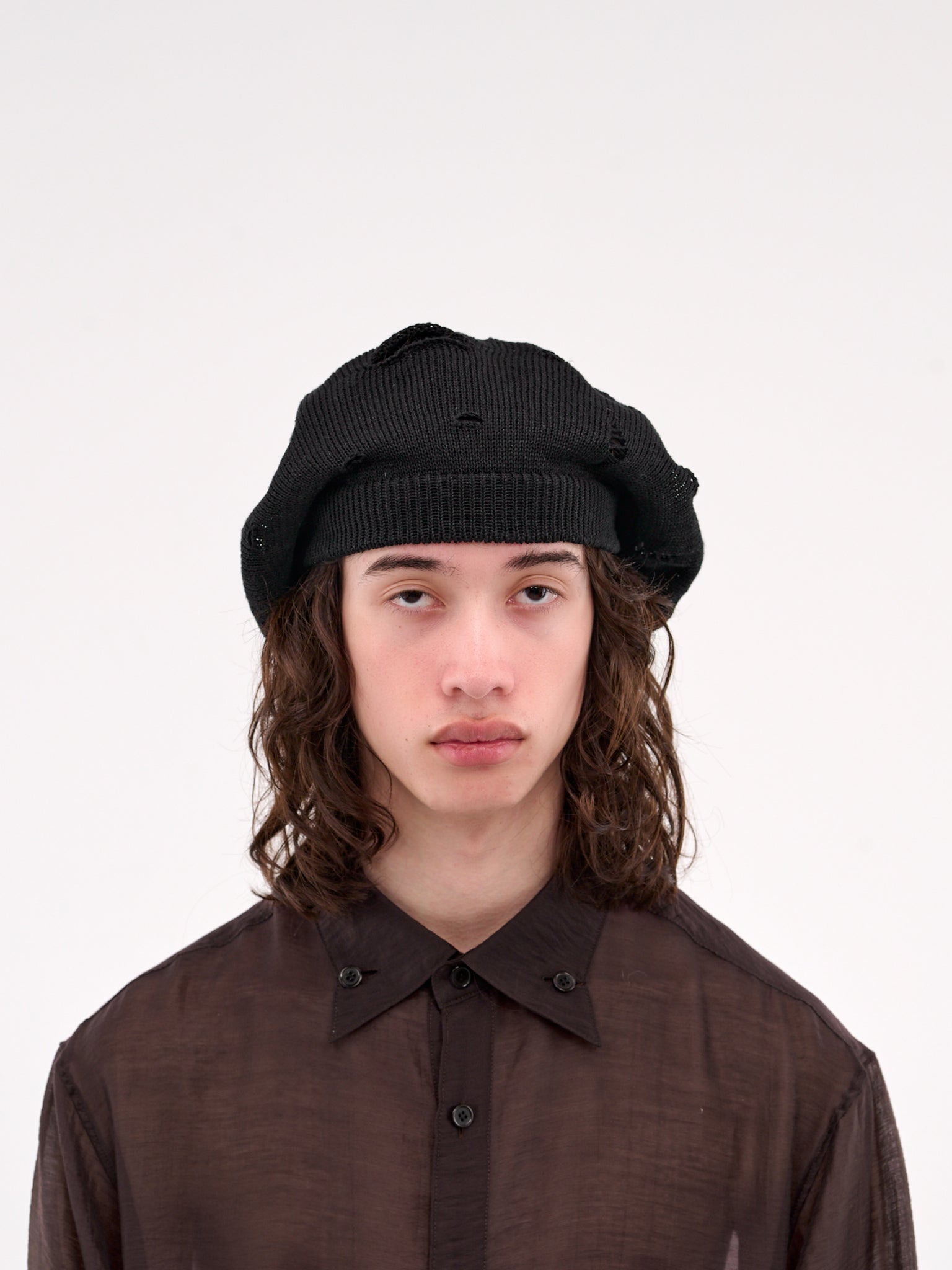 Damaged Beret (HP-H01-360-2-BLACK)