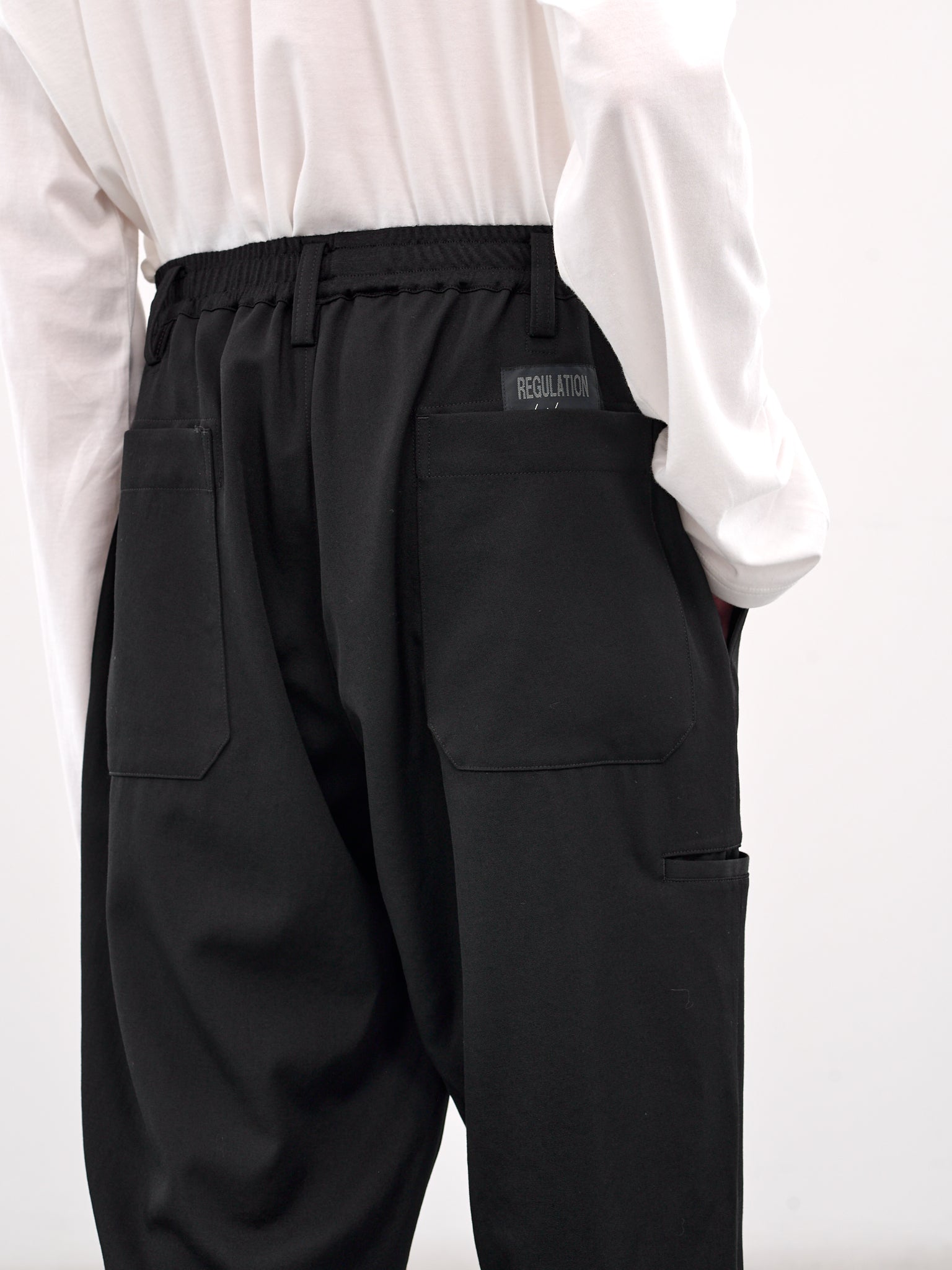 G-W Rib Pocket Trousers (HP-P03-140-1-BLACK)