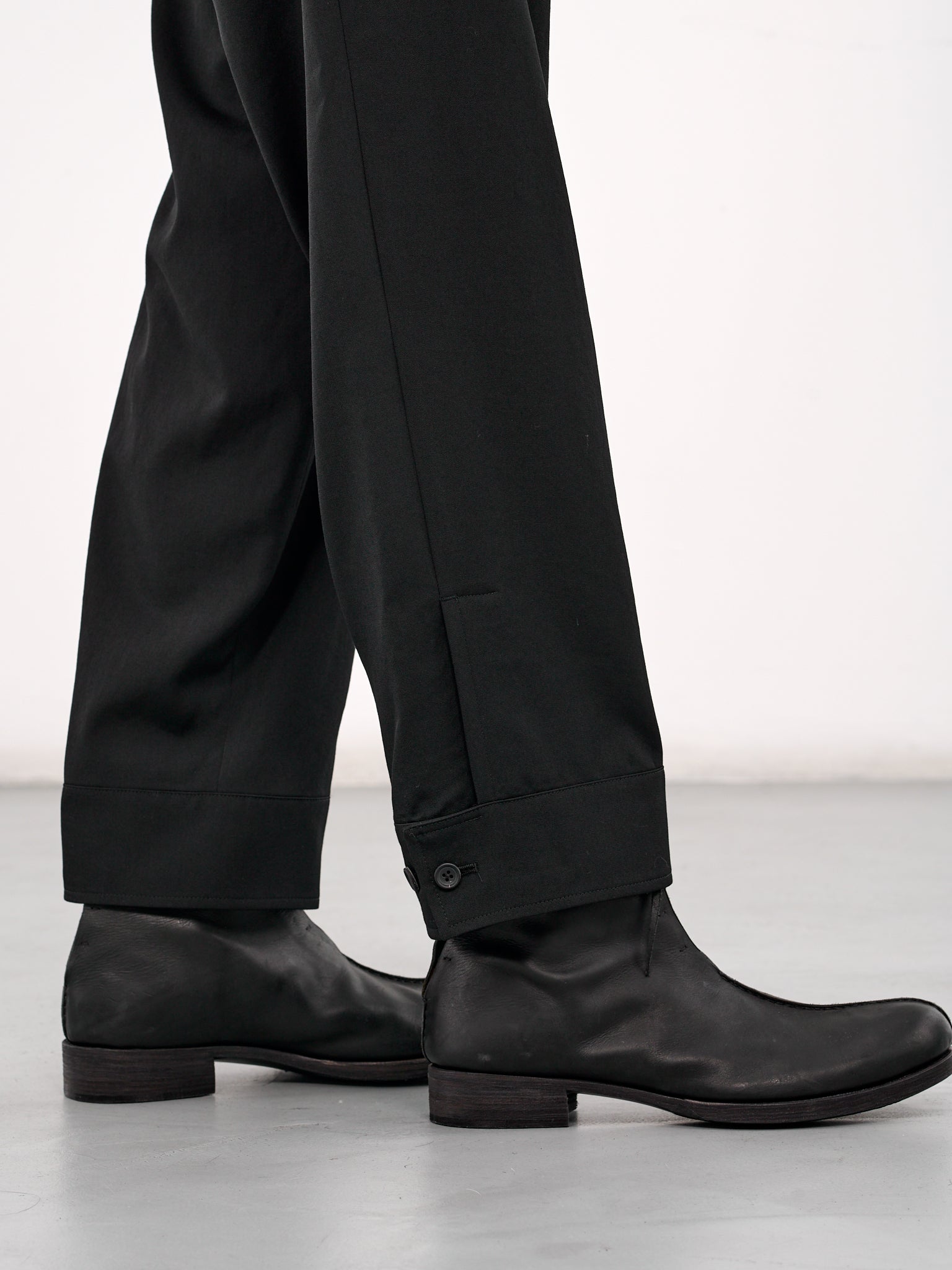 Belted Hem Trousers (HP-P45-100-2-BLACK)