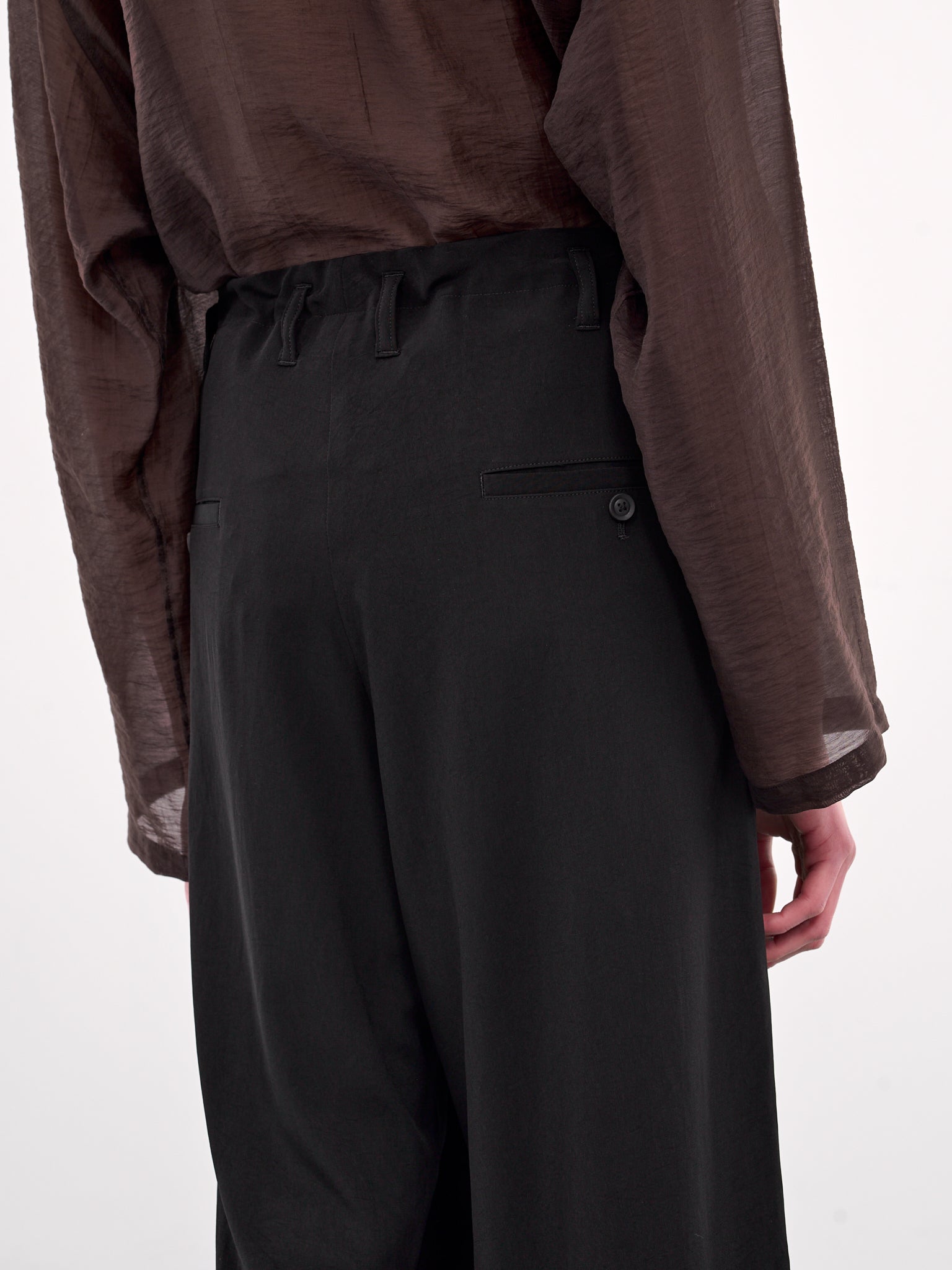 Cropped Wide Leg Trousers (HP-P52-500-1-BLACK)