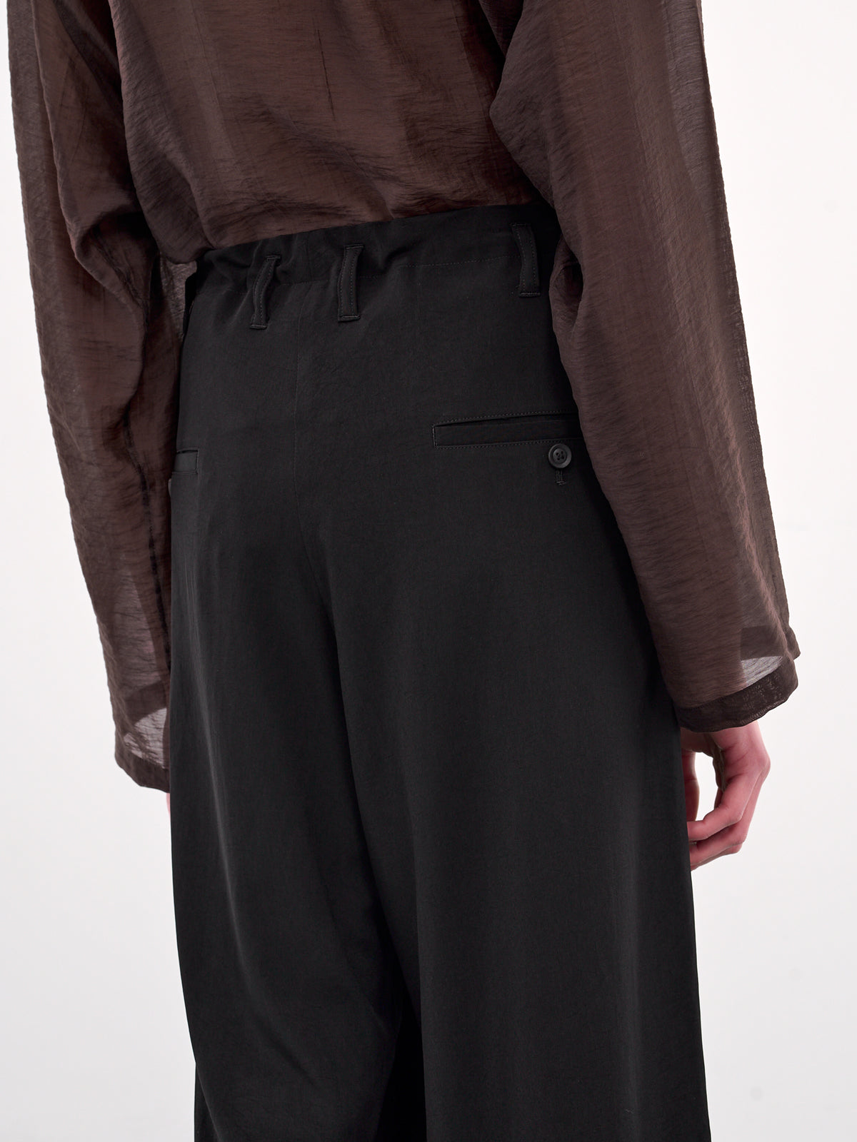 Cropped Wide Leg Trousers (HP-P52-500-1-BLACK)