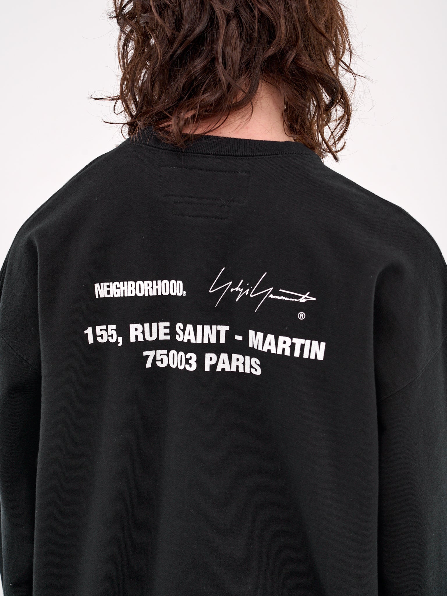 Neighborhood Logo Crewneck Sweatshirt (HP-T88-995-2-BLACK)