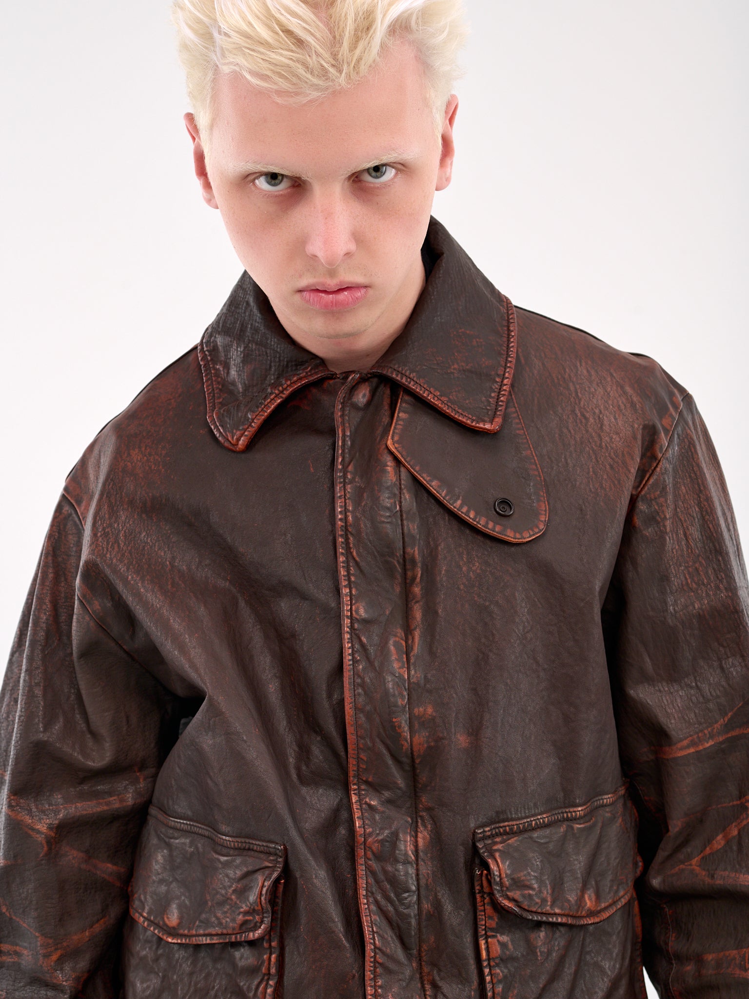 Leather Jacket (HP-Y98-700-DARK-BROWN)