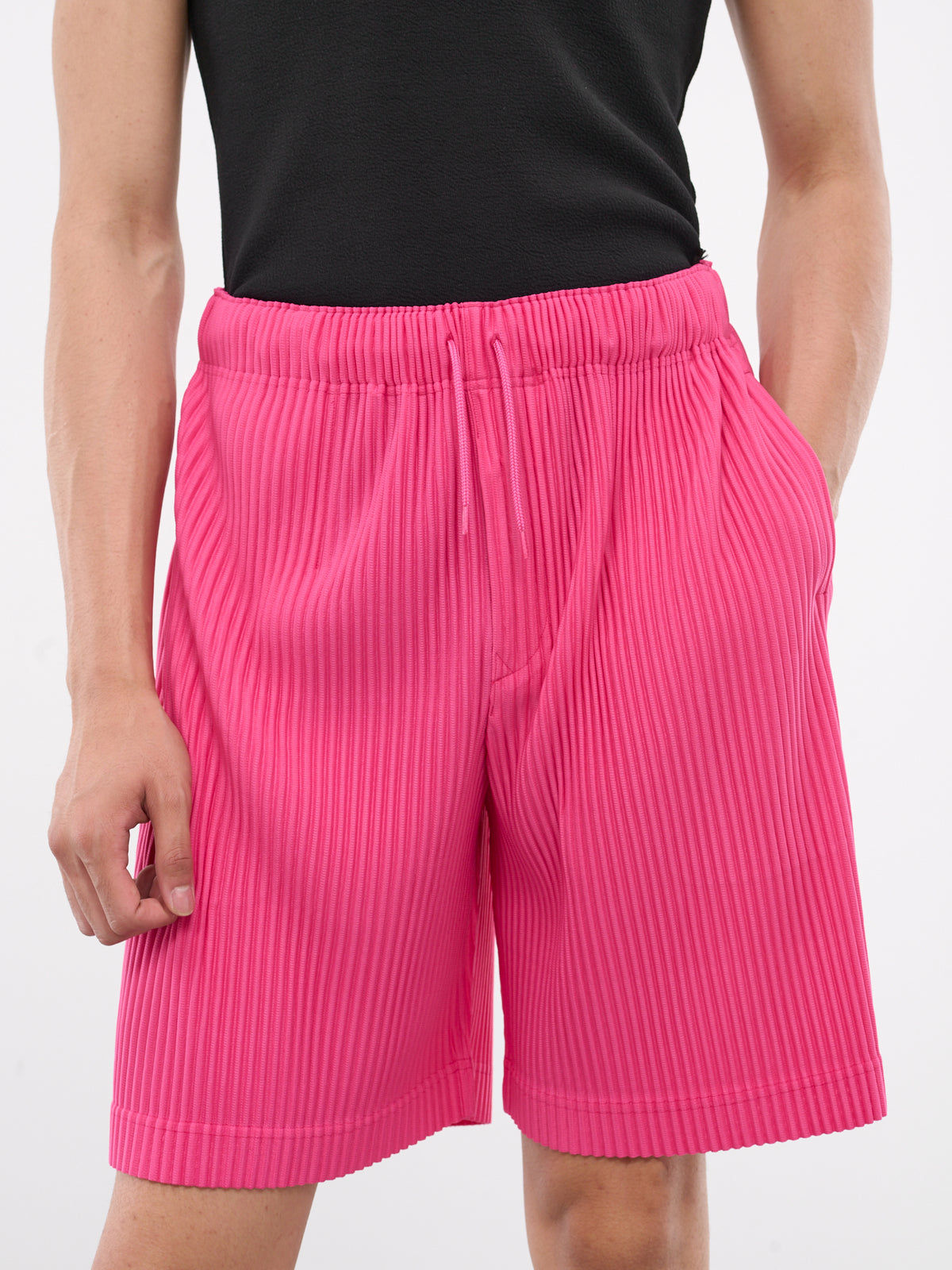 Colorful Pleats Shorts (HP46JF140-25-PINK)