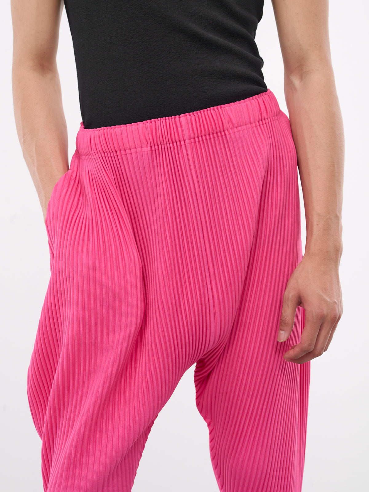 Colorful Pleats Pants (HP46JF141-25-DEEP-PINK)