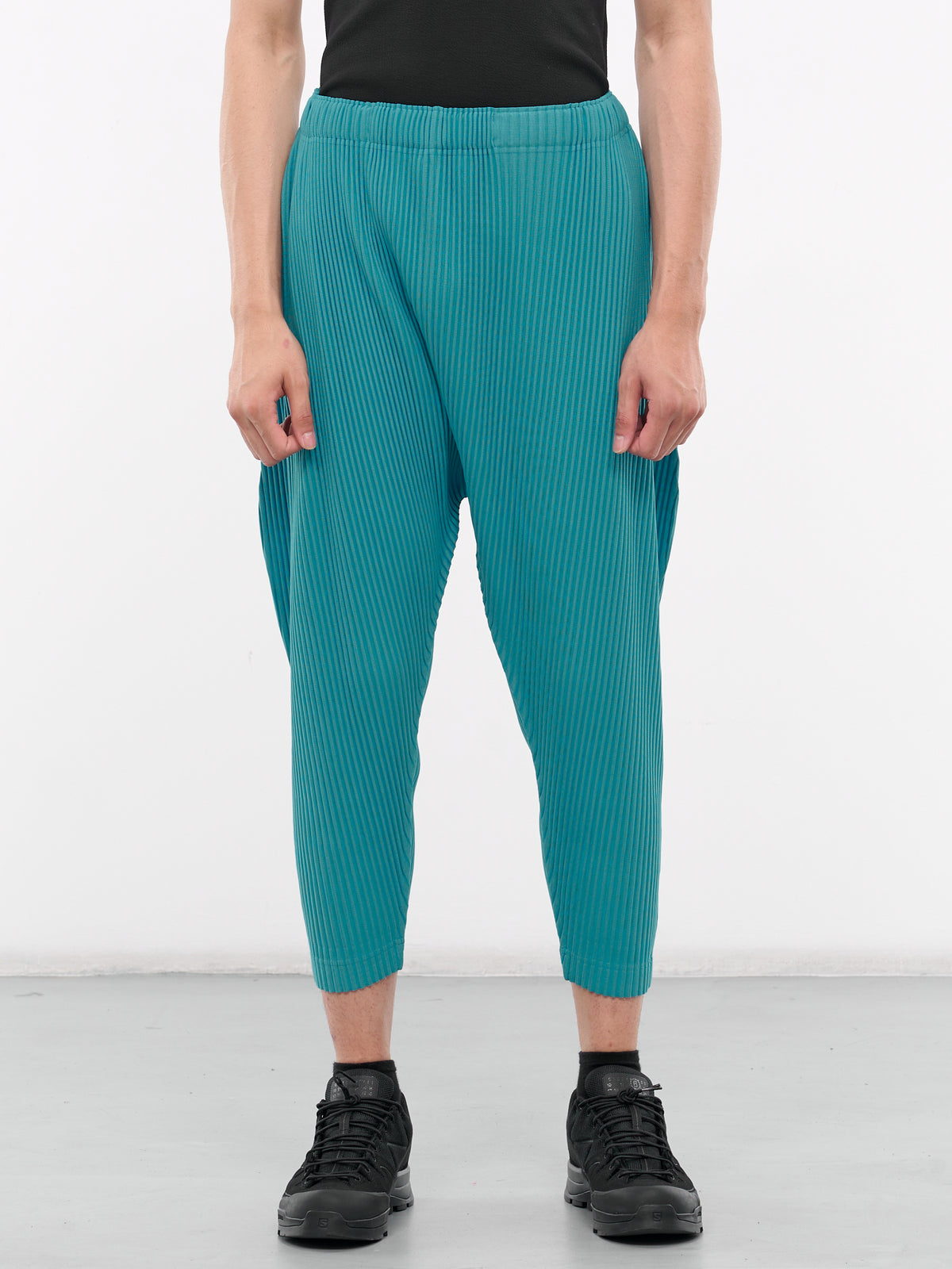 Colorful Pleats Pants (HP46JF141-74-TURQUOISE-BLUE)