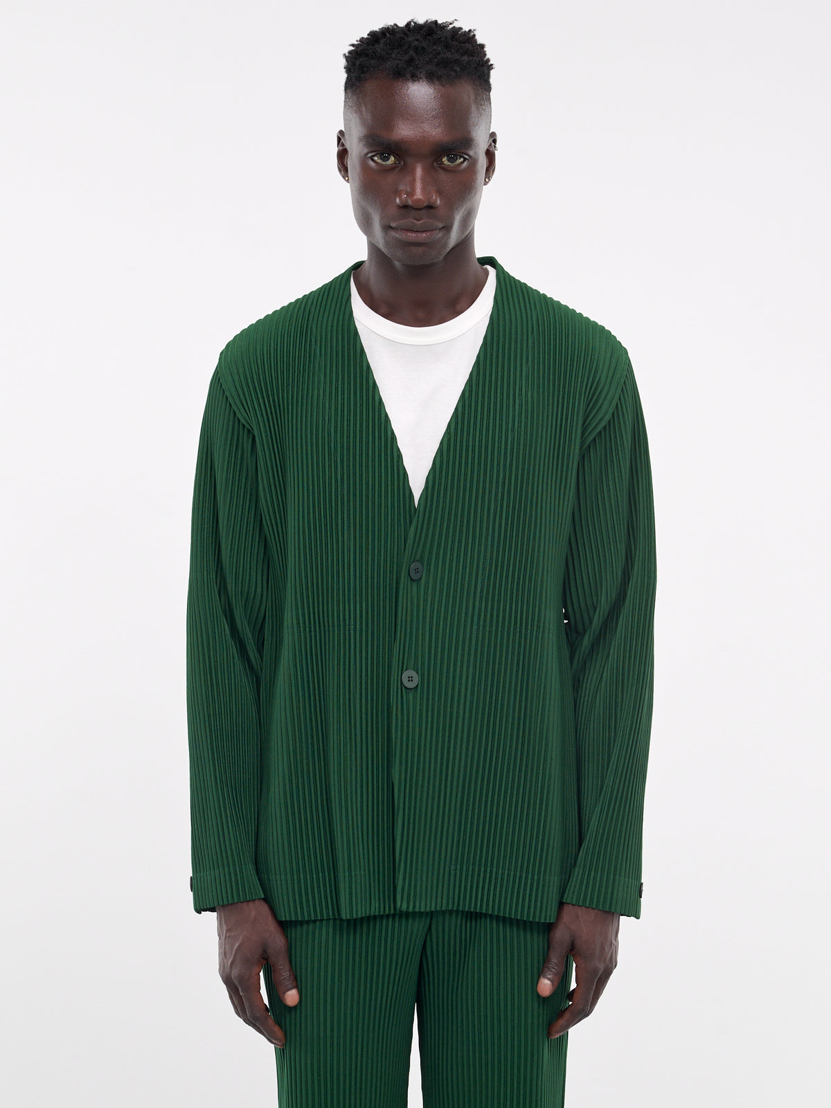 Tailored Pleats 1 Jacket (HP48JD151-64-SEAWEED-GREEN)