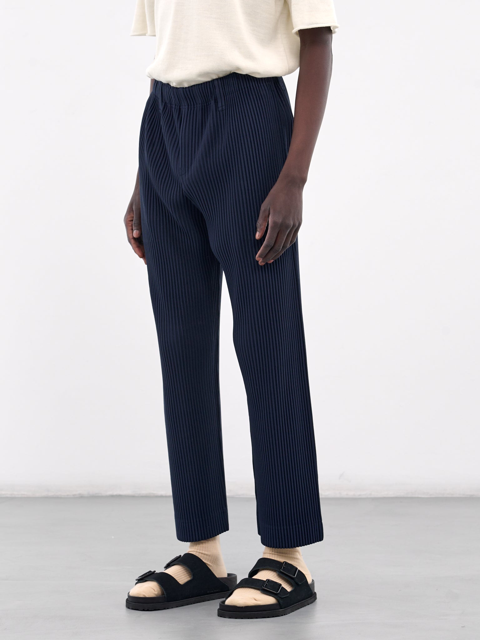 Tailored Pleats Trousers (HP48JF158-74-MIDNIGHT-BLUE)