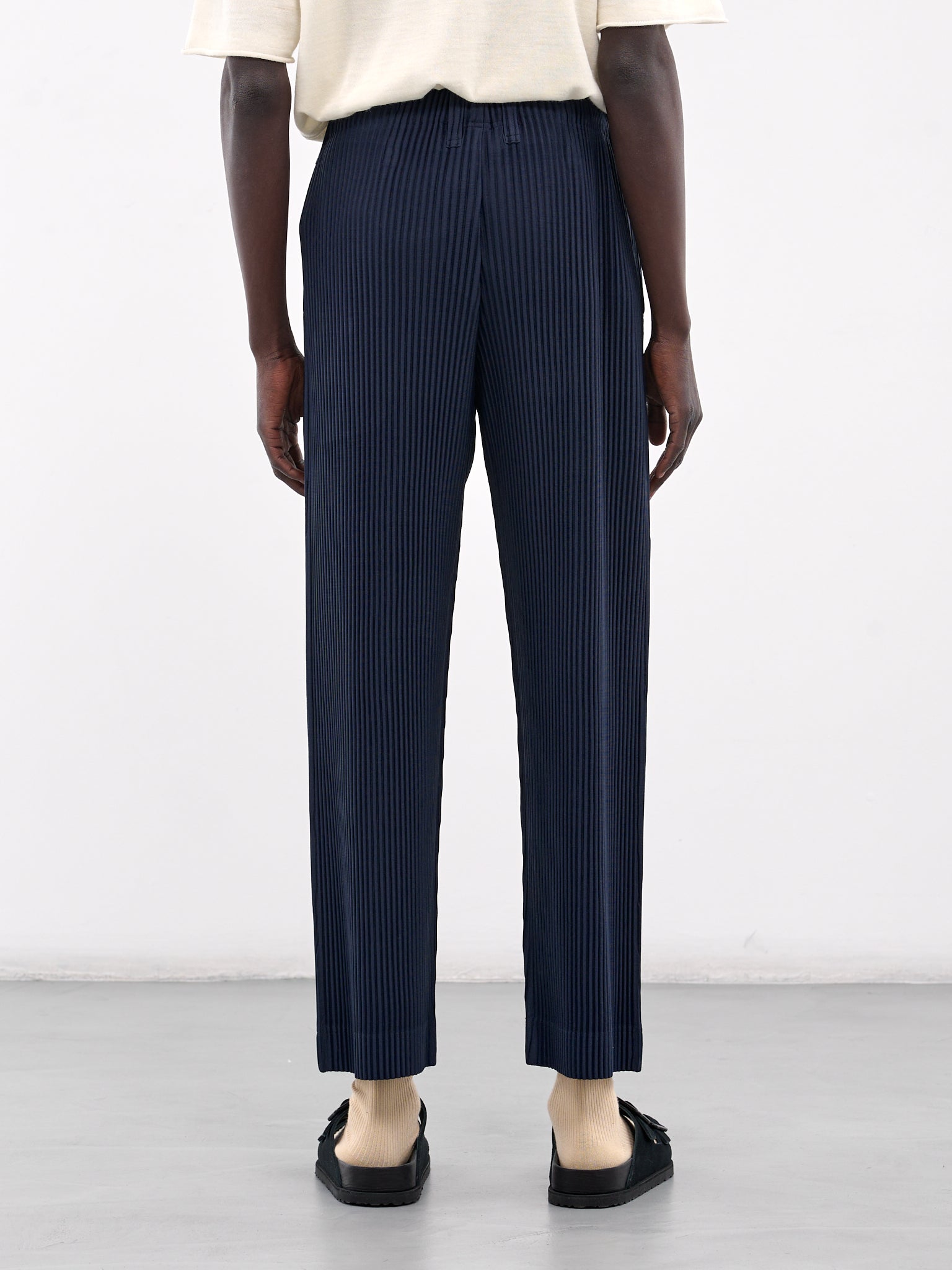 Tailored Pleats Trousers (HP48JF158-74-MIDNIGHT-BLUE)