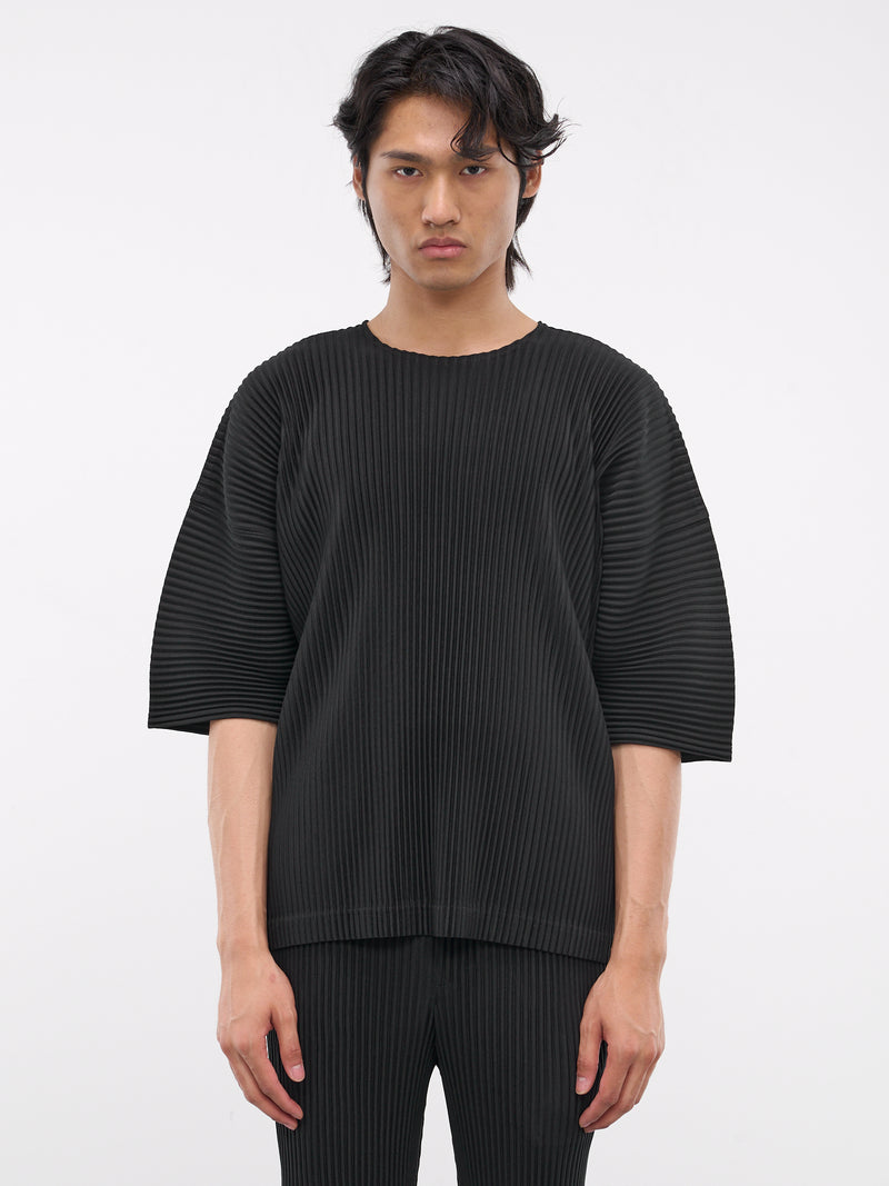 MC July Pleated Tee (HP48JK103-15-BLACK)