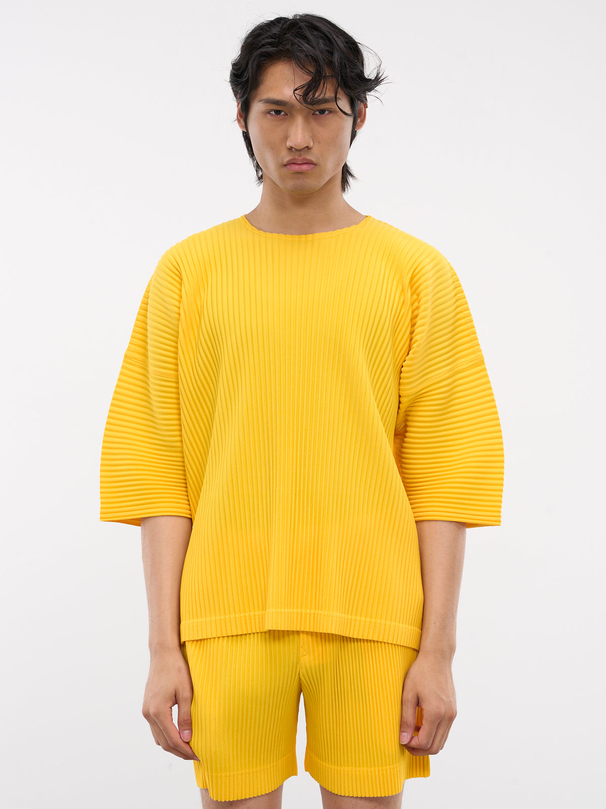 MC July Pleated Tee (HP48JK103-52-YELLOW)