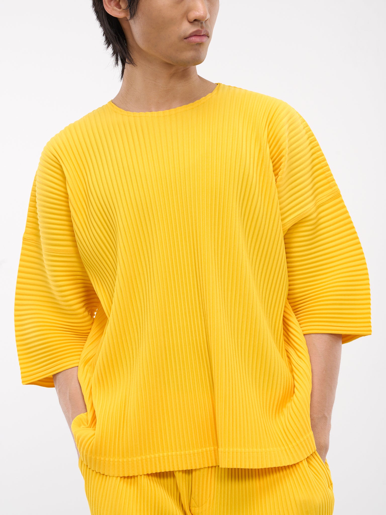 MC July Pleated Tee (HP48JK103-52-YELLOW)