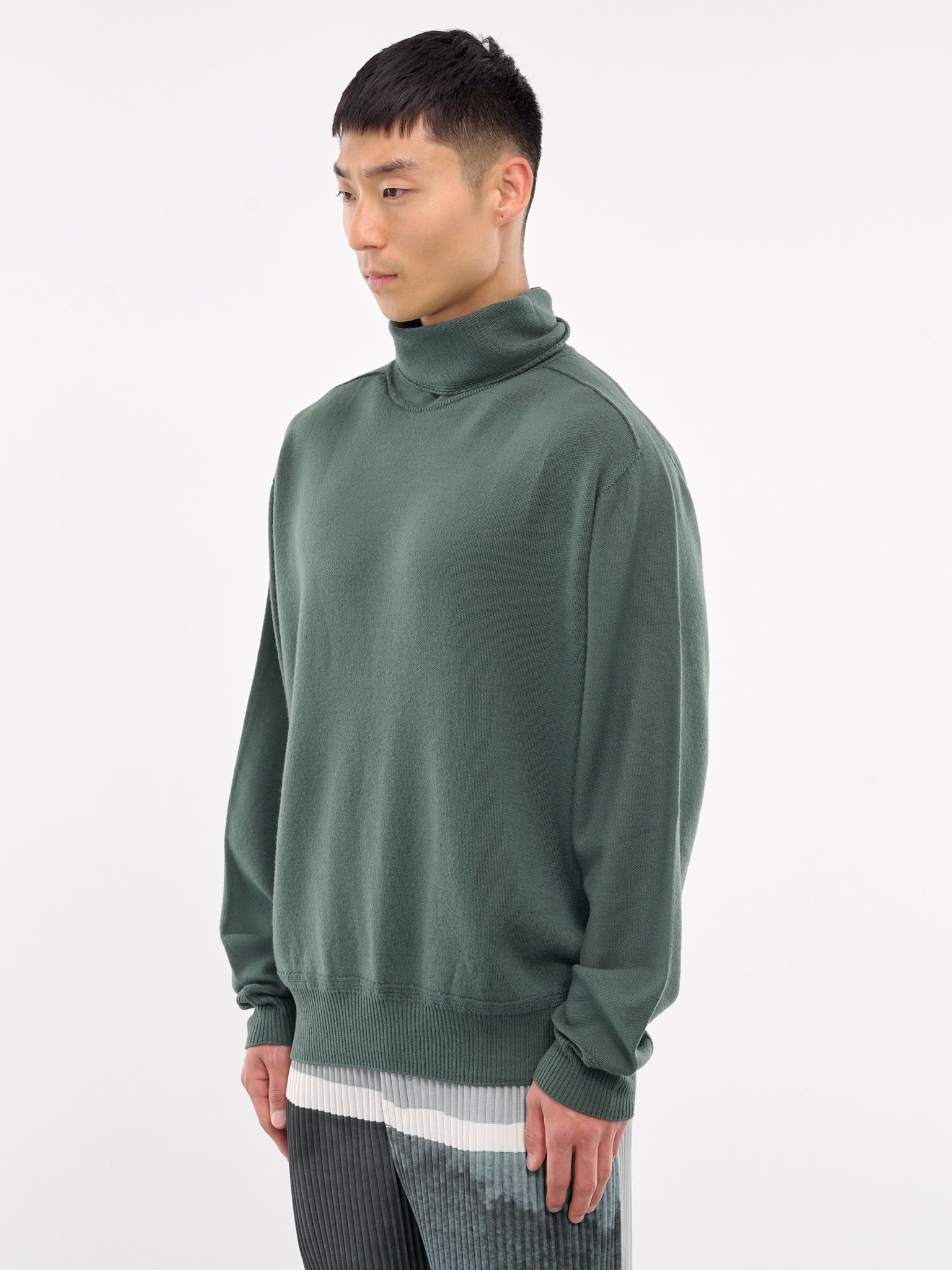 Smooth Wool Sweater (HP48KN215-65-KHAKI)