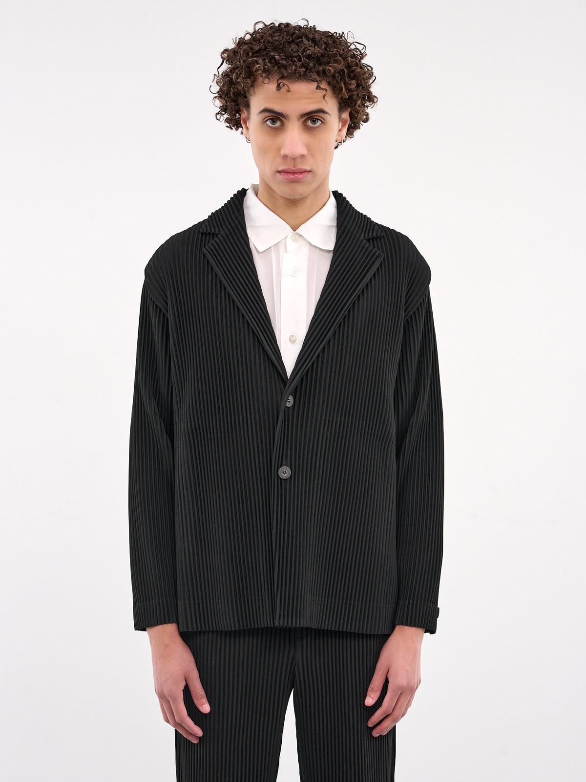 Pleated Blazer (HP56JD501-15-BLACK)