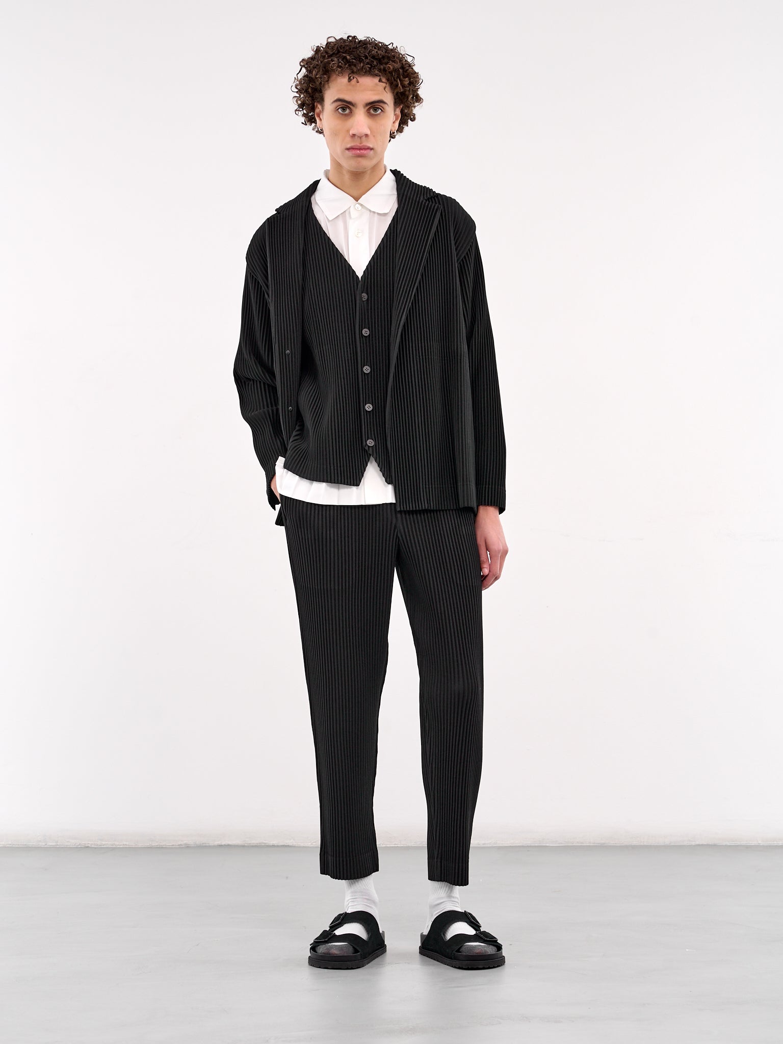 Pleated Blazer (HP56JD501-15-BLACK)