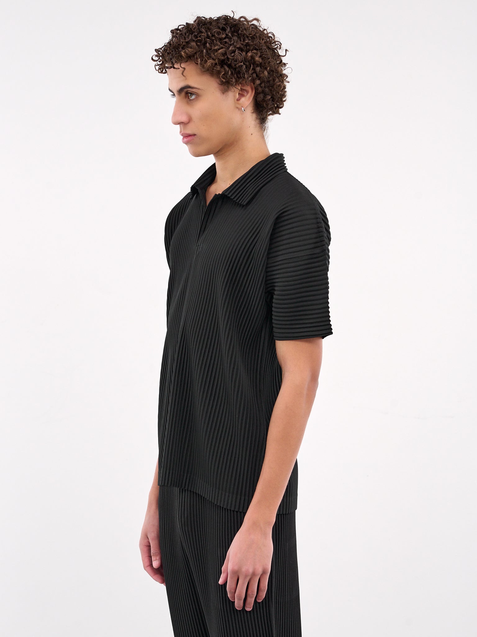 Basic Pleated Polo (HP56JM530-15-BLACK)