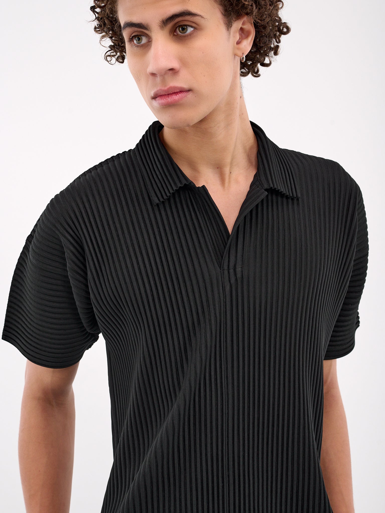 Basic Pleated Polo (HP56JM530-15-BLACK)