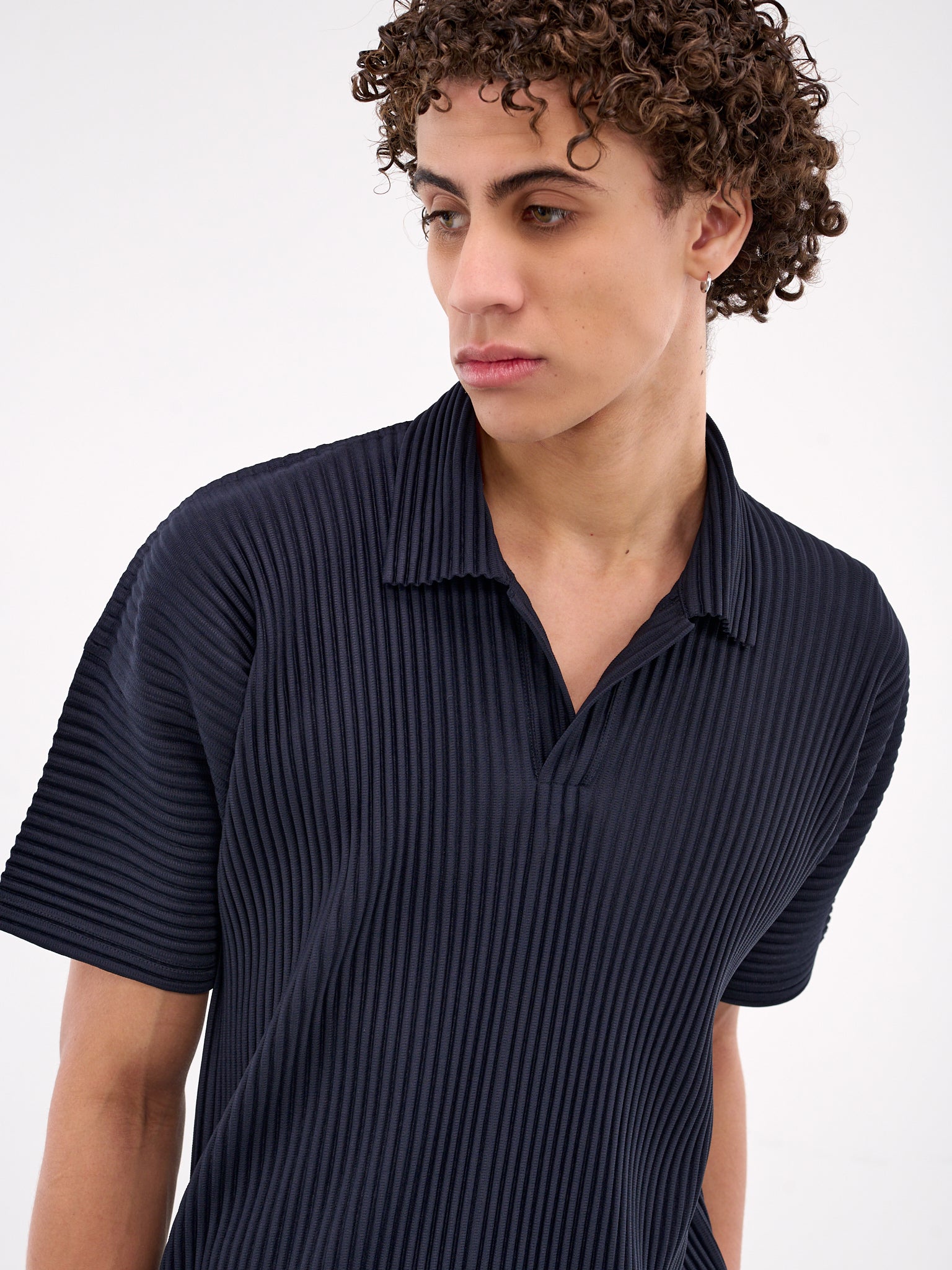 Basic Pleated Polo (HP56JM530-75-NAVY)