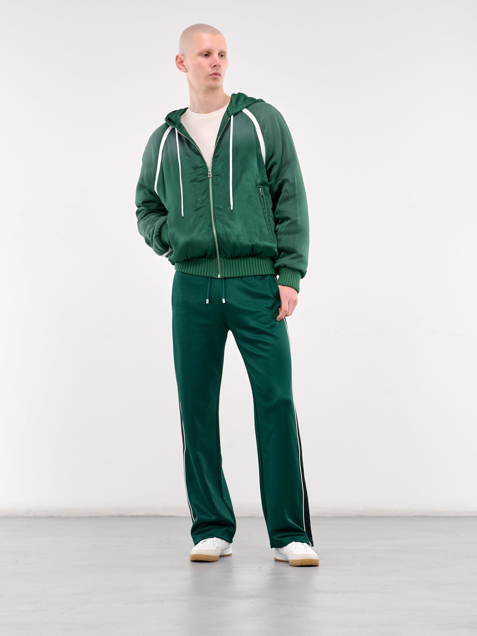 Technical Satin Tracksuit Hoodie (H526Y02WB4-GREEN)