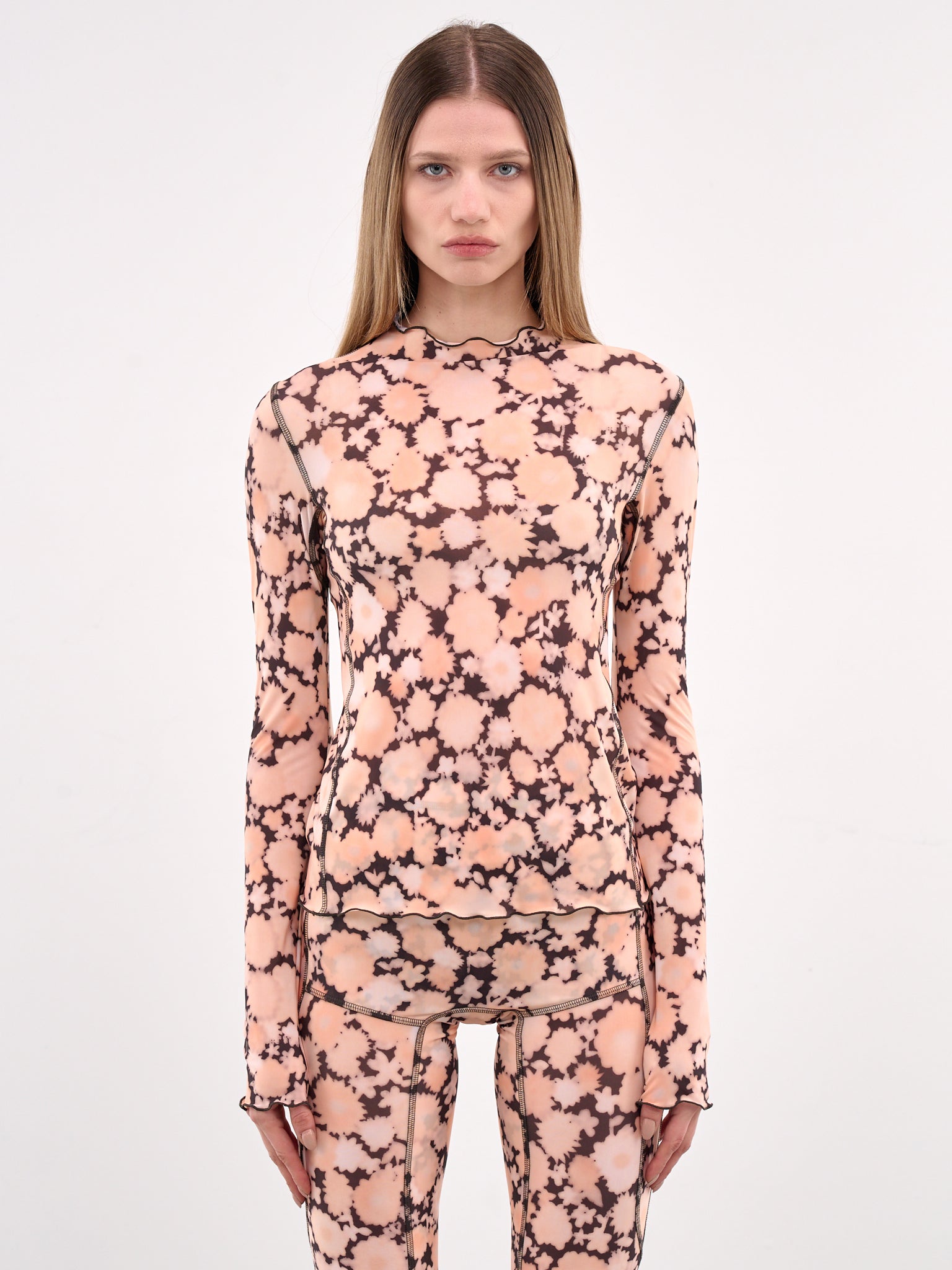 Printed Long Sleeve Top (HT0HFL-HAZY-FLORAL)