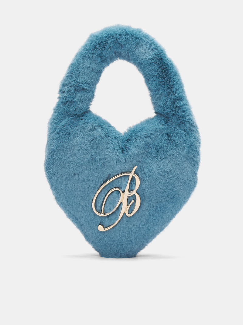 Faux Fur Heart Bag (HW086A-N0482-LAGOON)