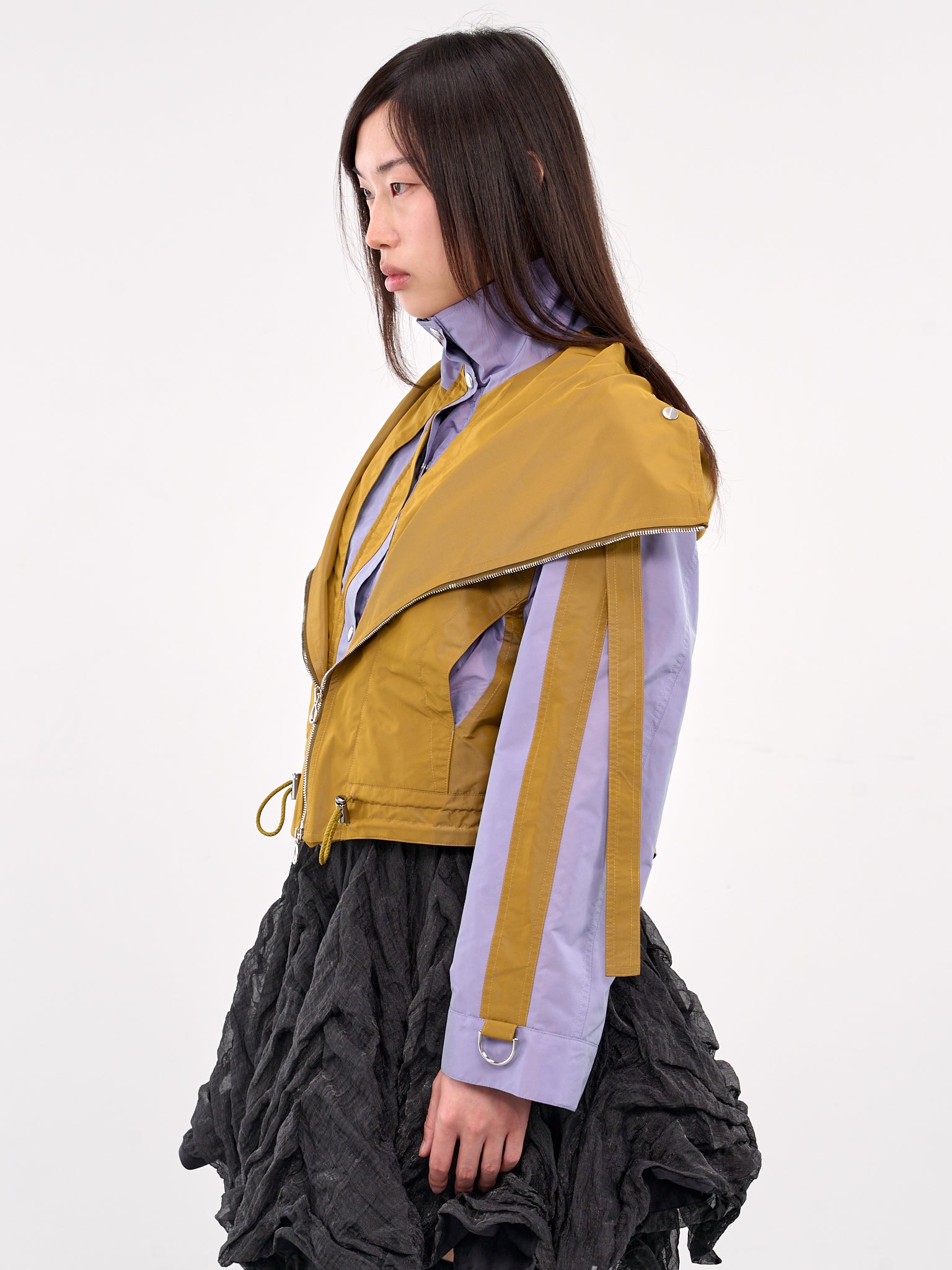 Two-Tone Layered Jacket (J01-22-PATINA-GOLD-LAVENDER)