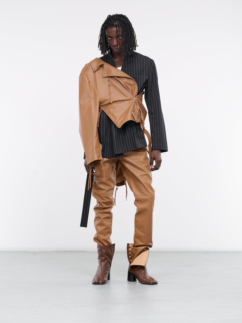 Jad Mens Leather Pants  Brown – Cuir Dimitri