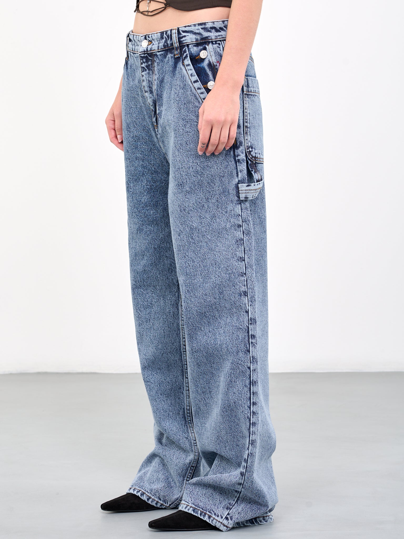 Blue Wide leg jeans Moschino - Vitkac Spain
