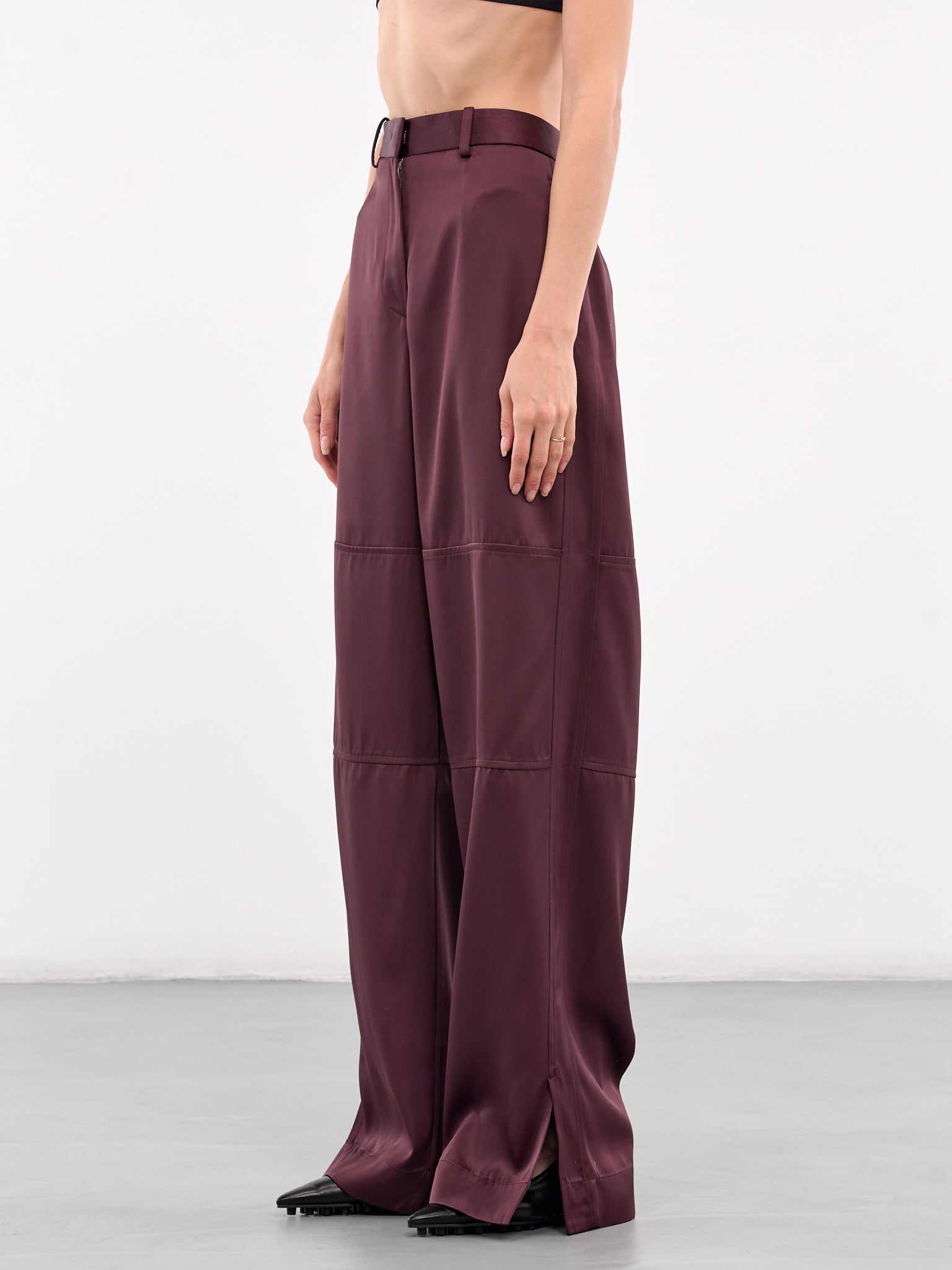 High Waisted Trousers (J03KA0270-J65112-PLUM)