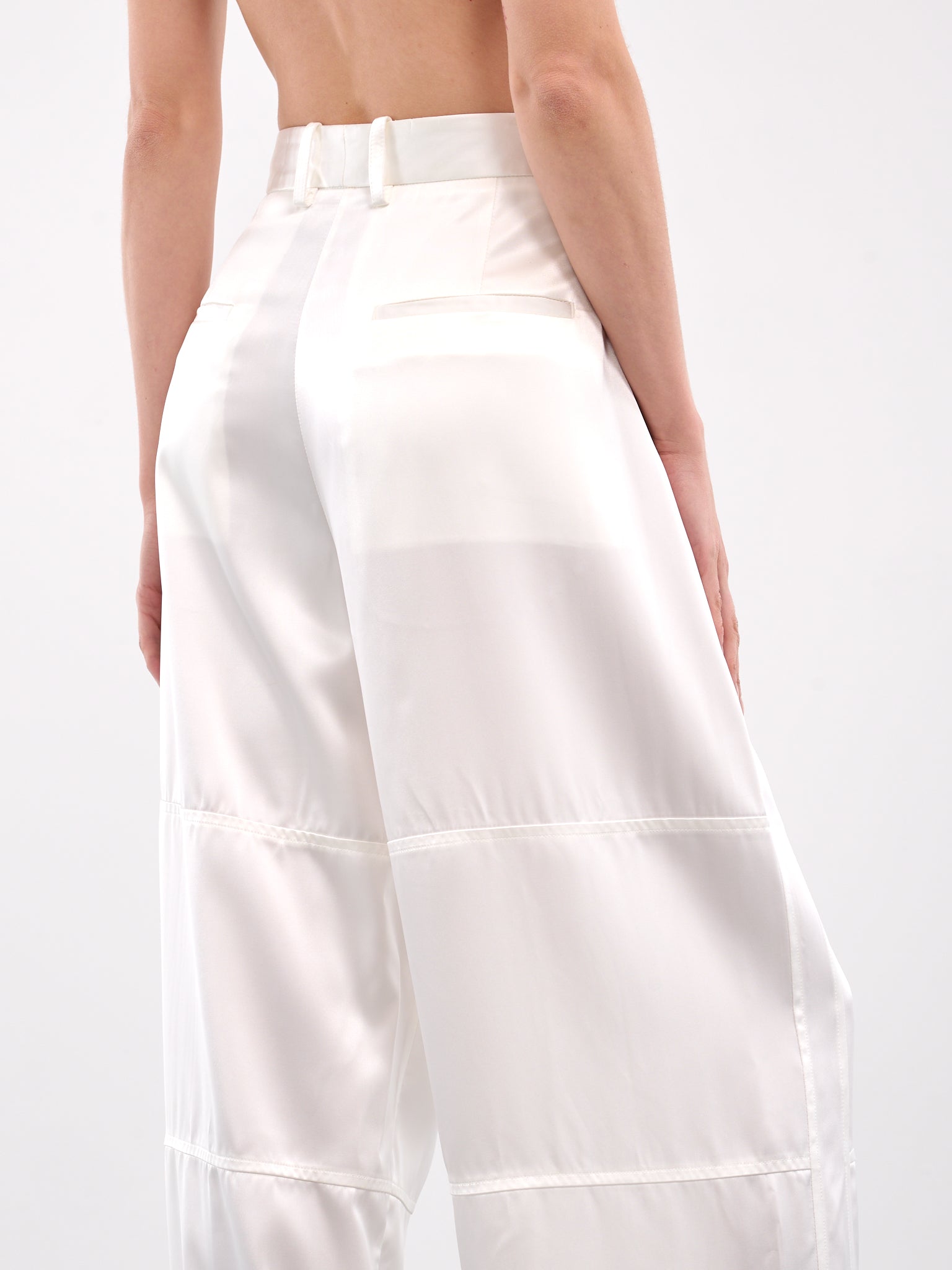 High Waisted Trousers (J03KA0270-J65246-OFF-WHITE)