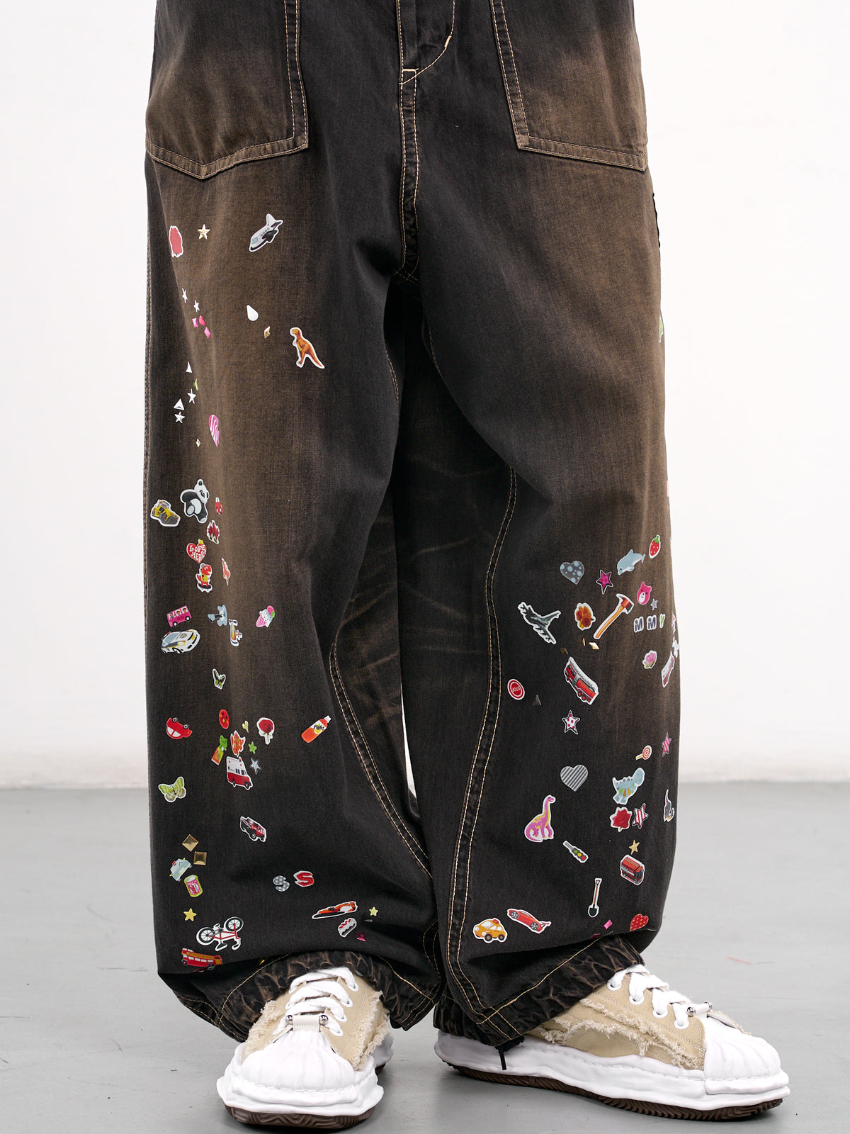 Baggy Graphic Jeans (J14PT124-BLACK)