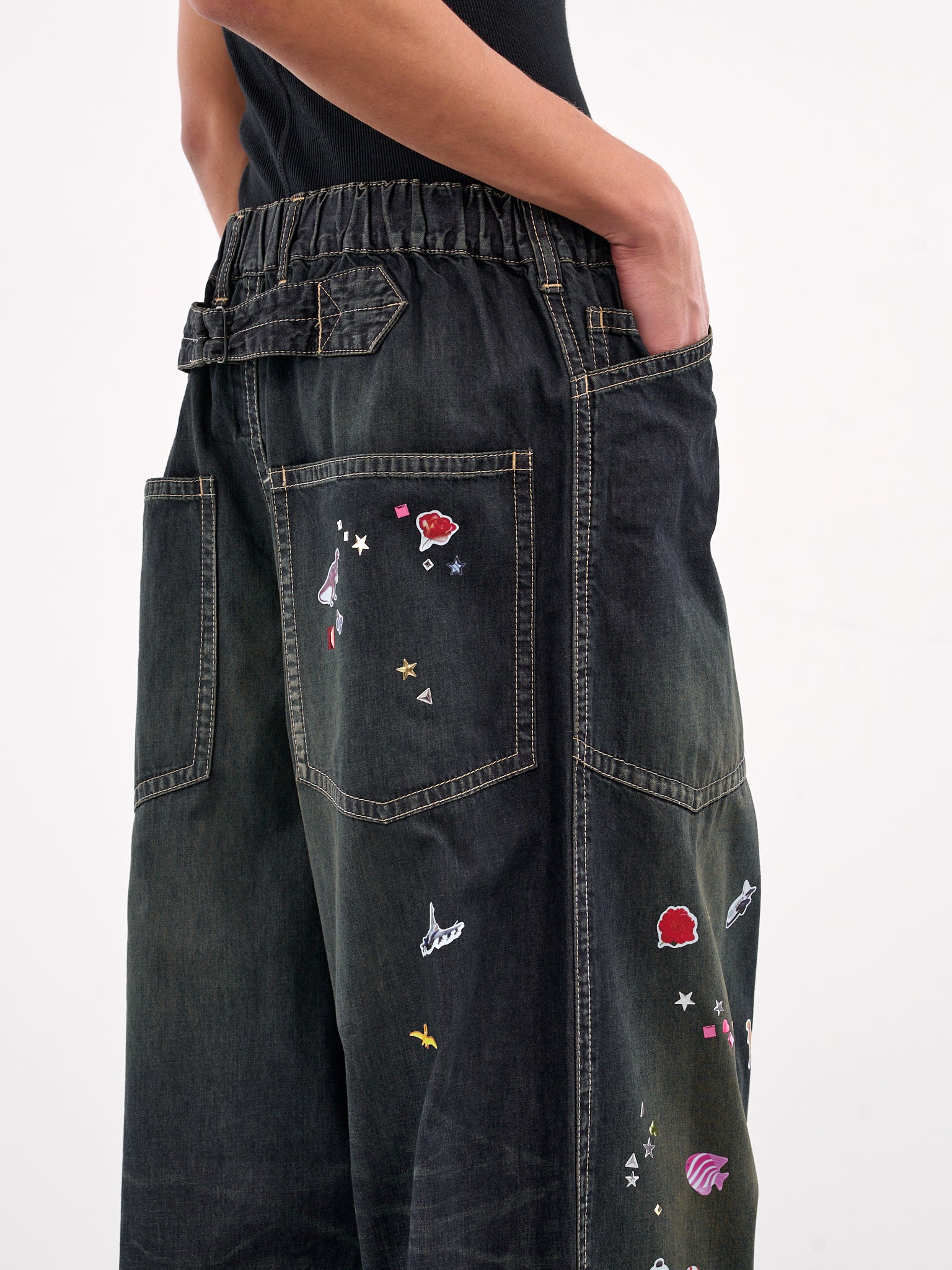 Baggy Graphic Jeans (J14PT124-INDIGO)