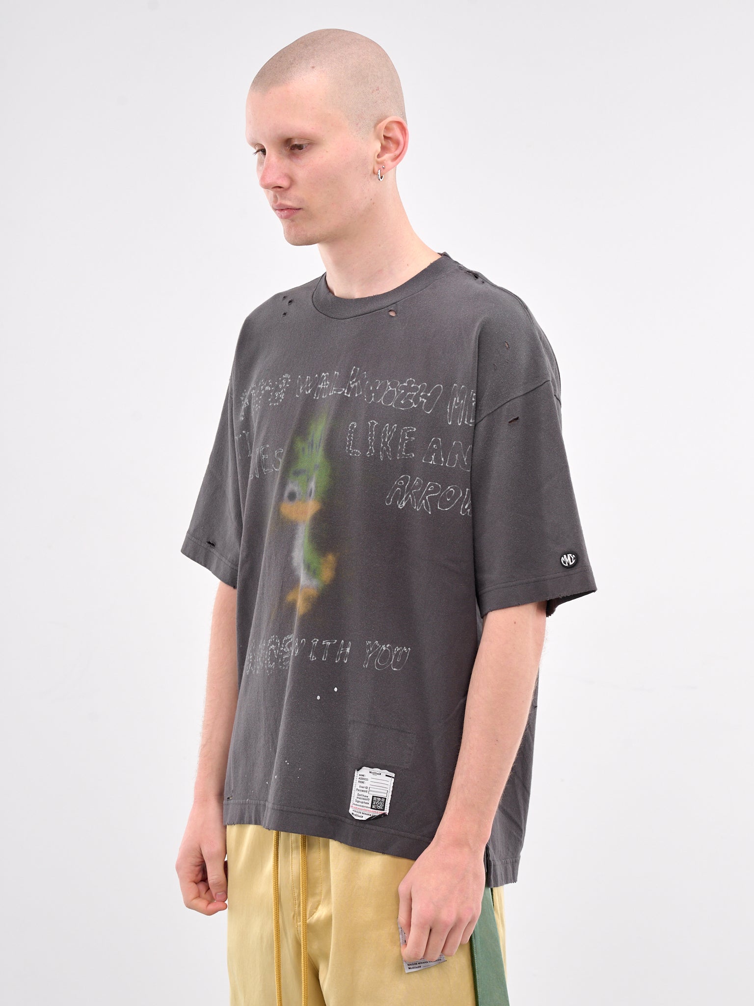 Distressed Graphic Scribble Tee (J14TS752-BLACK)