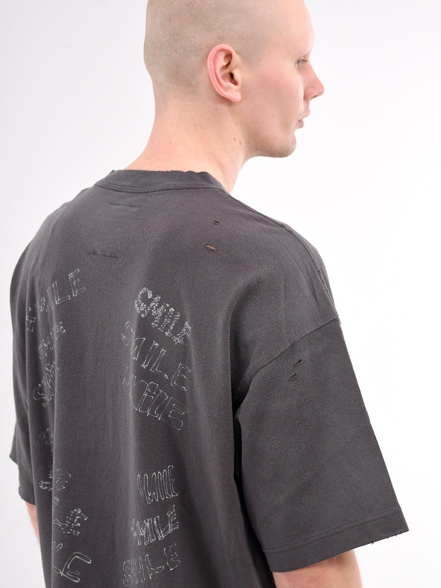 Distressed Graphic Scribble Tee (J14TS752-BLACK)