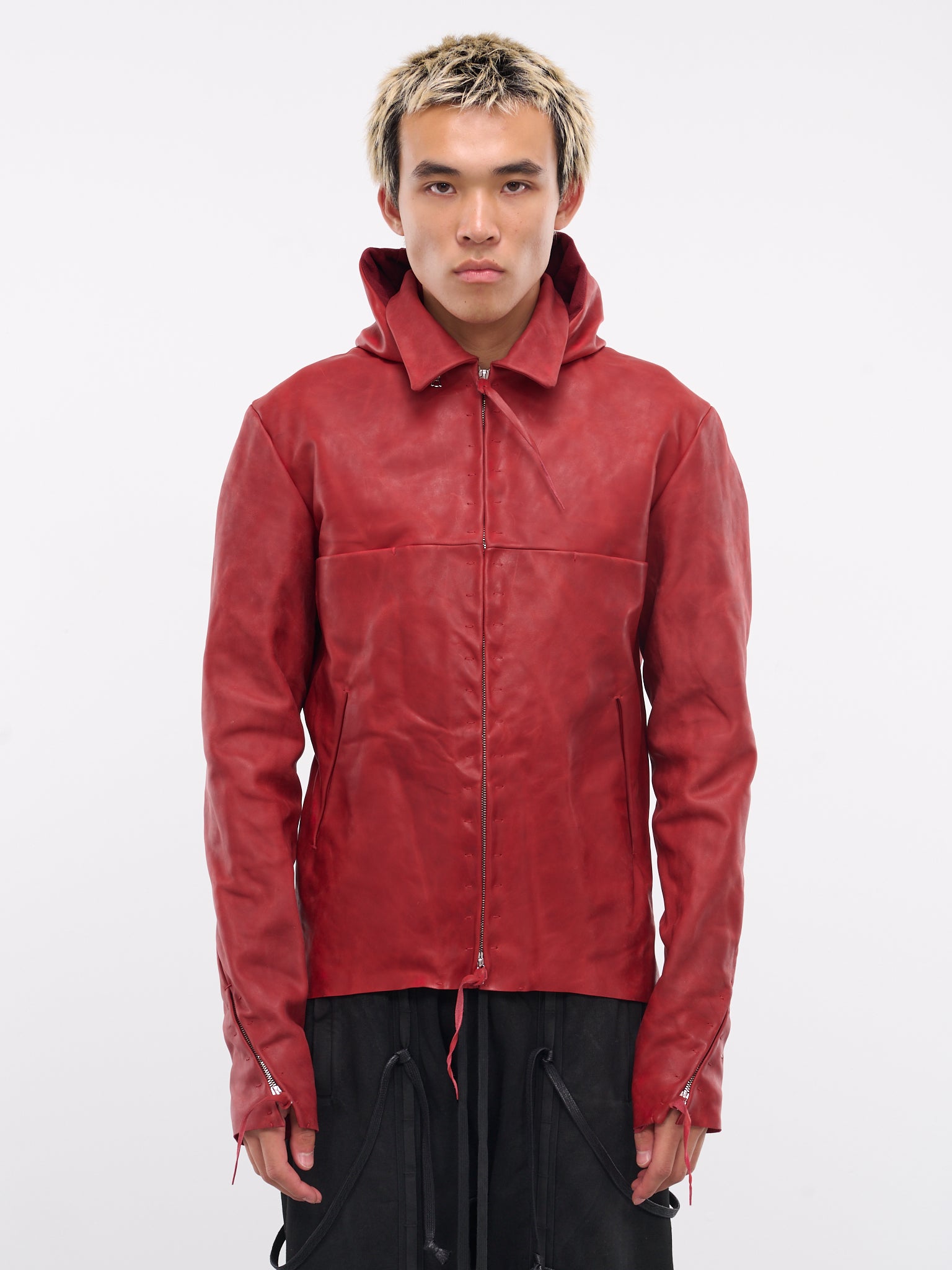 Horse Leather Jacket (J214DZHZ-CUS1-0-RED-WINERY)