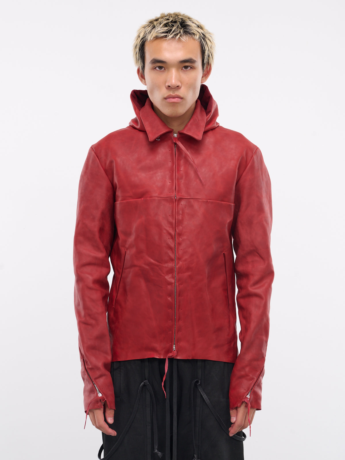 Horse Leather Jacket (J214DZHZ-CUS1-0-RED-WINERY)