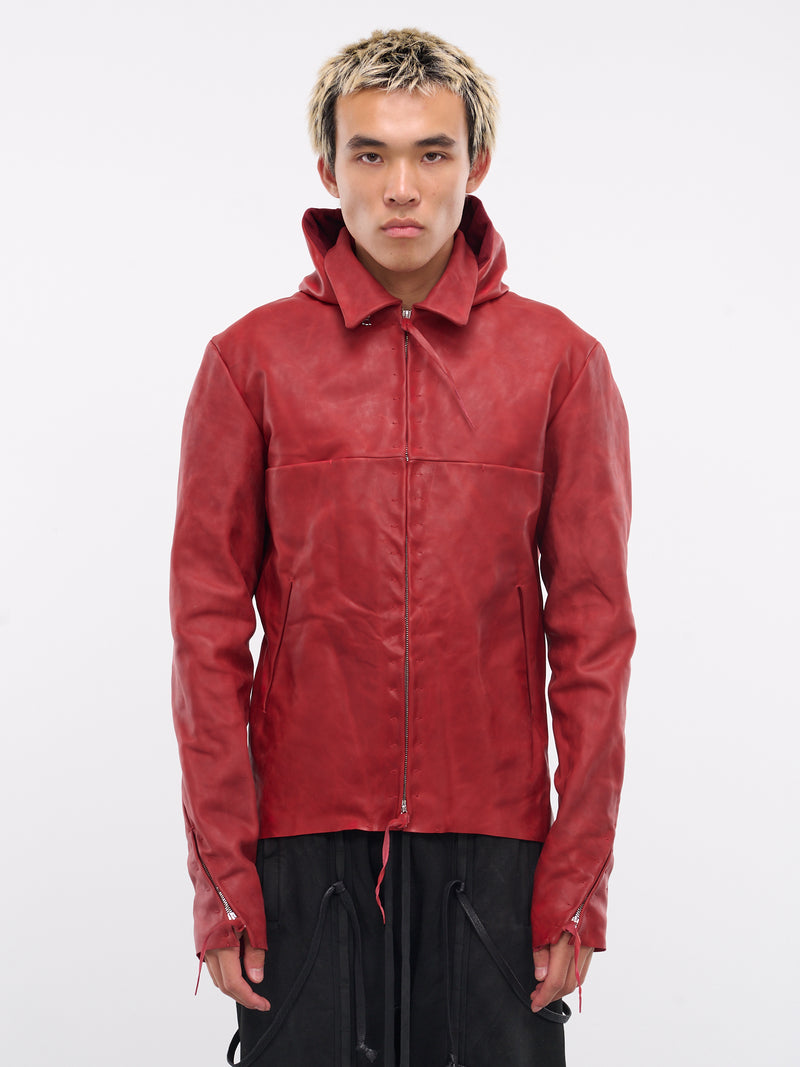 Horse Leather Jacket (J214DZHZ-CUS1-0-RED-WINERY)