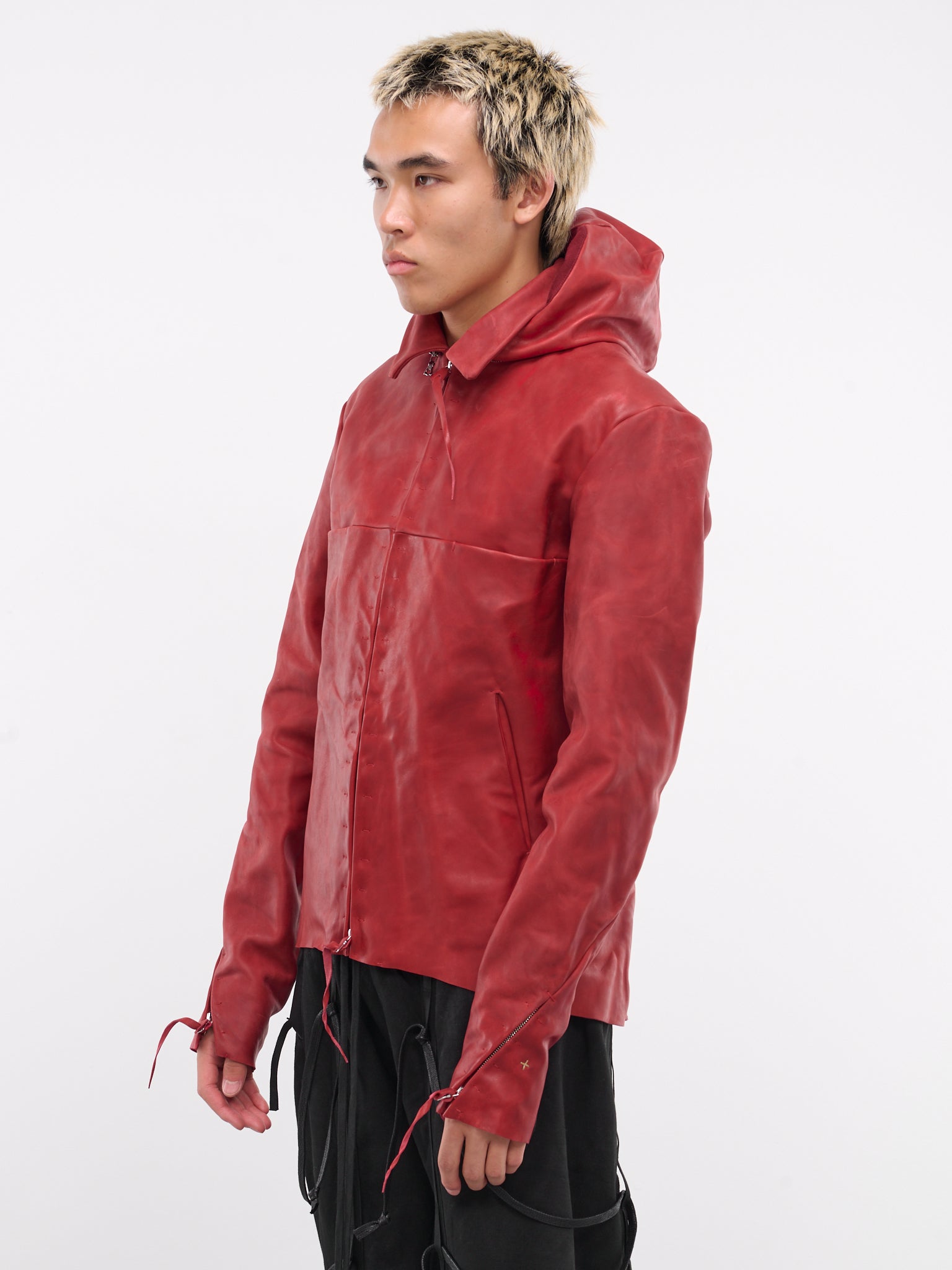 Horse Leather Jacket (J214DZHZ-CUS1-0-RED-WINERY)